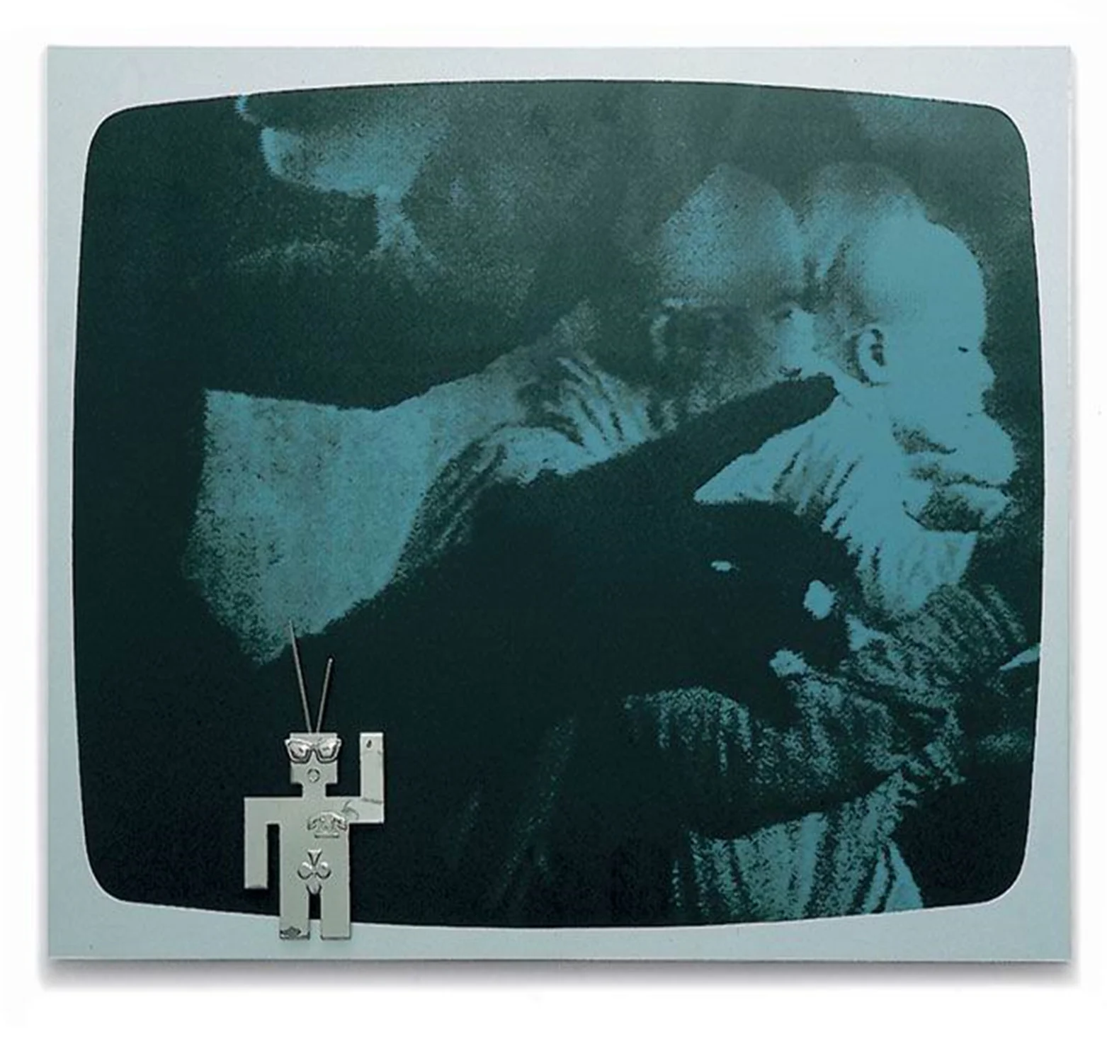 Nam June Paik, Video Sonata op. 57, 1996, Silkscreen on Aluminum and stainless steel, 17 x 23 inches.