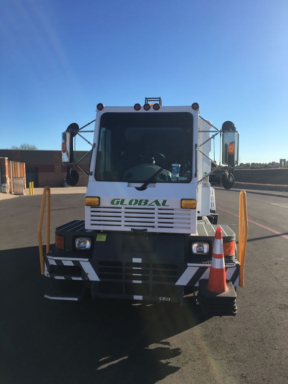 Photo by Leslie McMorrow Share the road with Peoria street sweepers