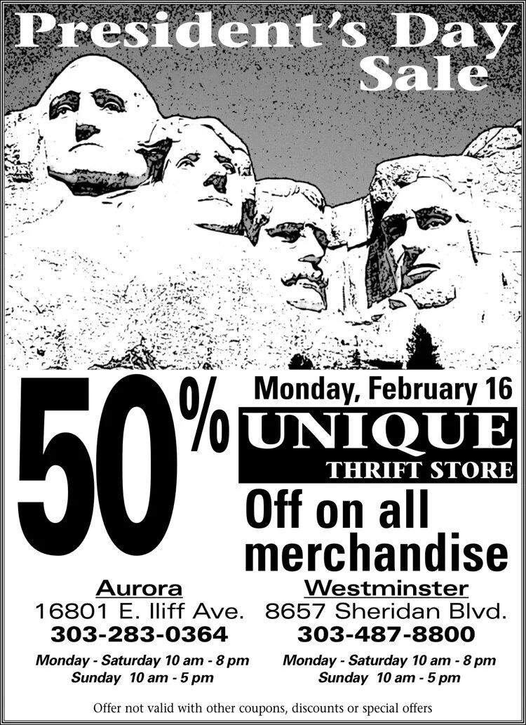 Unique Thrift Store Ad
