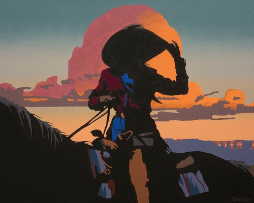  Study II for Adios Mi Amigo, oil on canvas, 30 x 30 in.