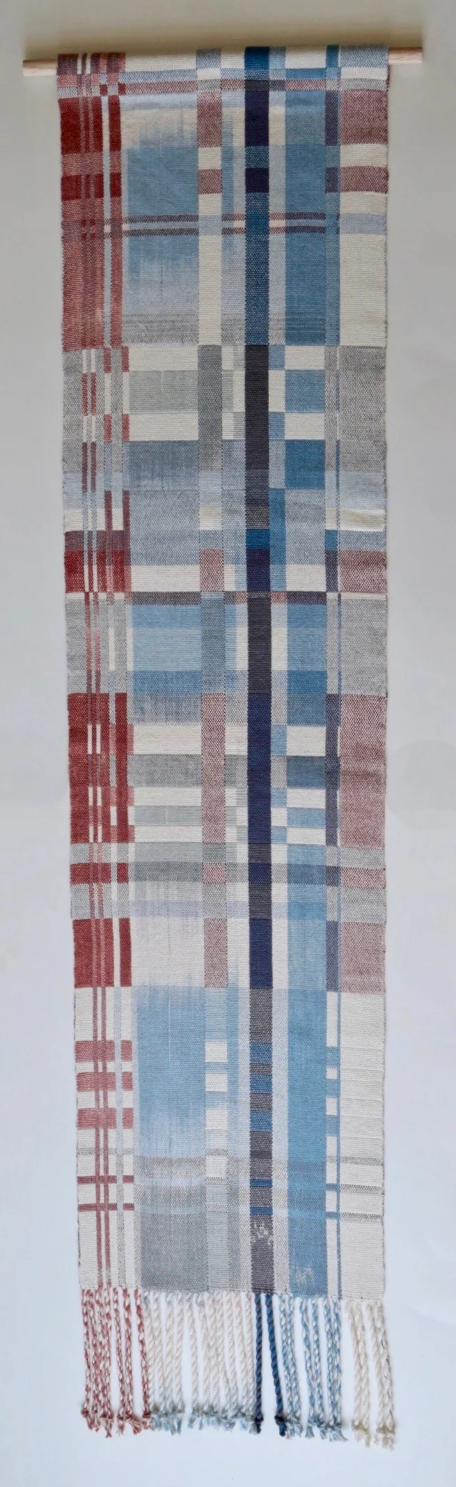 Juliette Lanvers Deconstructed hand-weaving, 47.5 x 10.75 in.