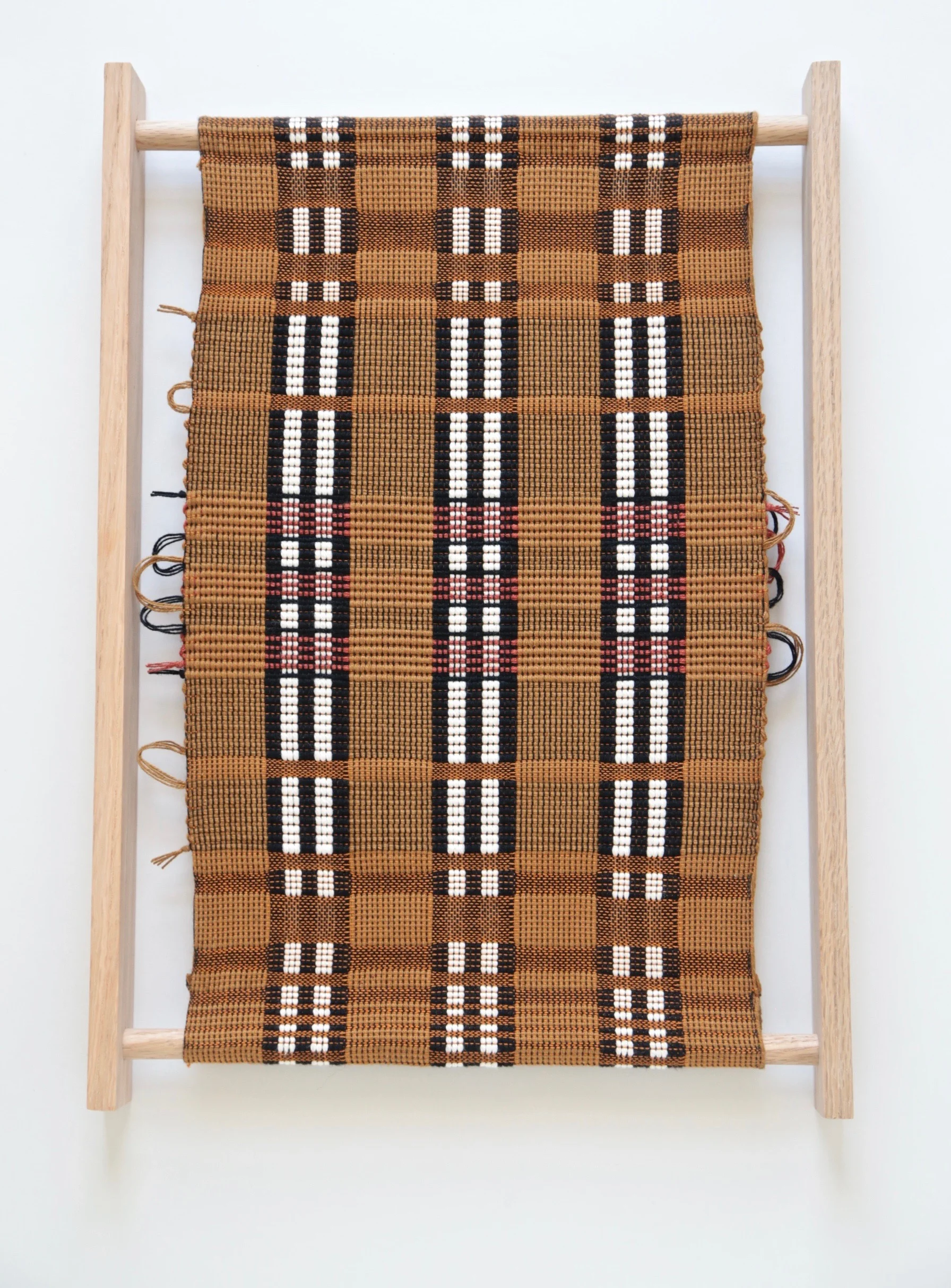 Juliette Lanvers Dreaming of Mali II hand-weaving, 17.5 x 12.5 in.