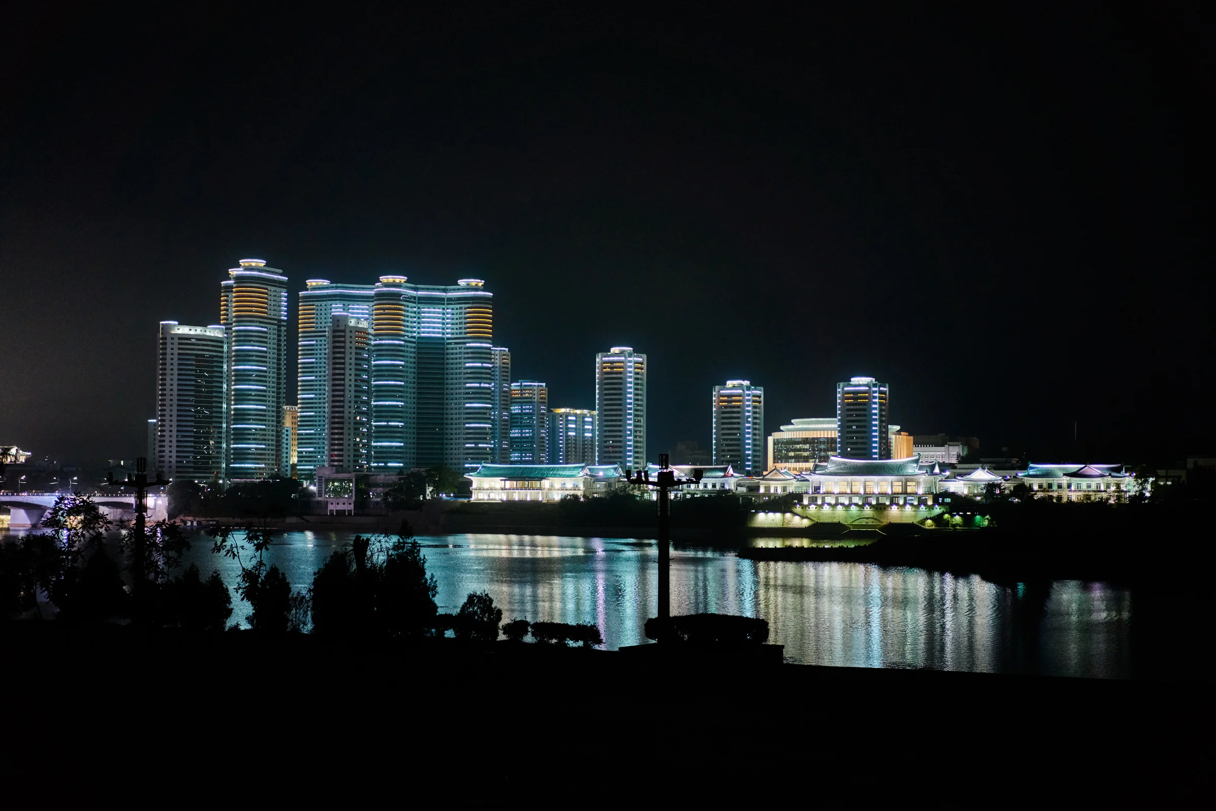 Many changes are happing in North Korea, Just a few years ago this city had no lights at night. Pyongyang, NK 