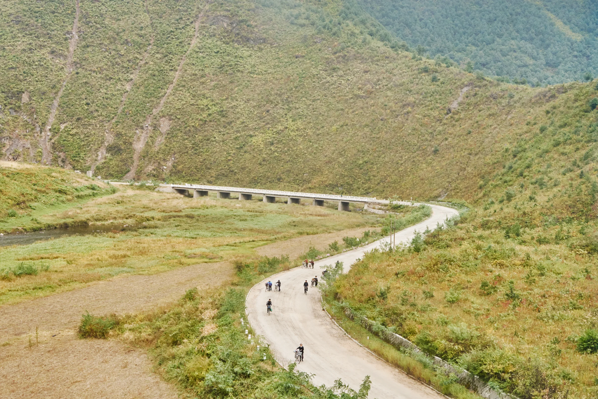 North Korea whom are living in the country travel great distances to get where they need to be. 