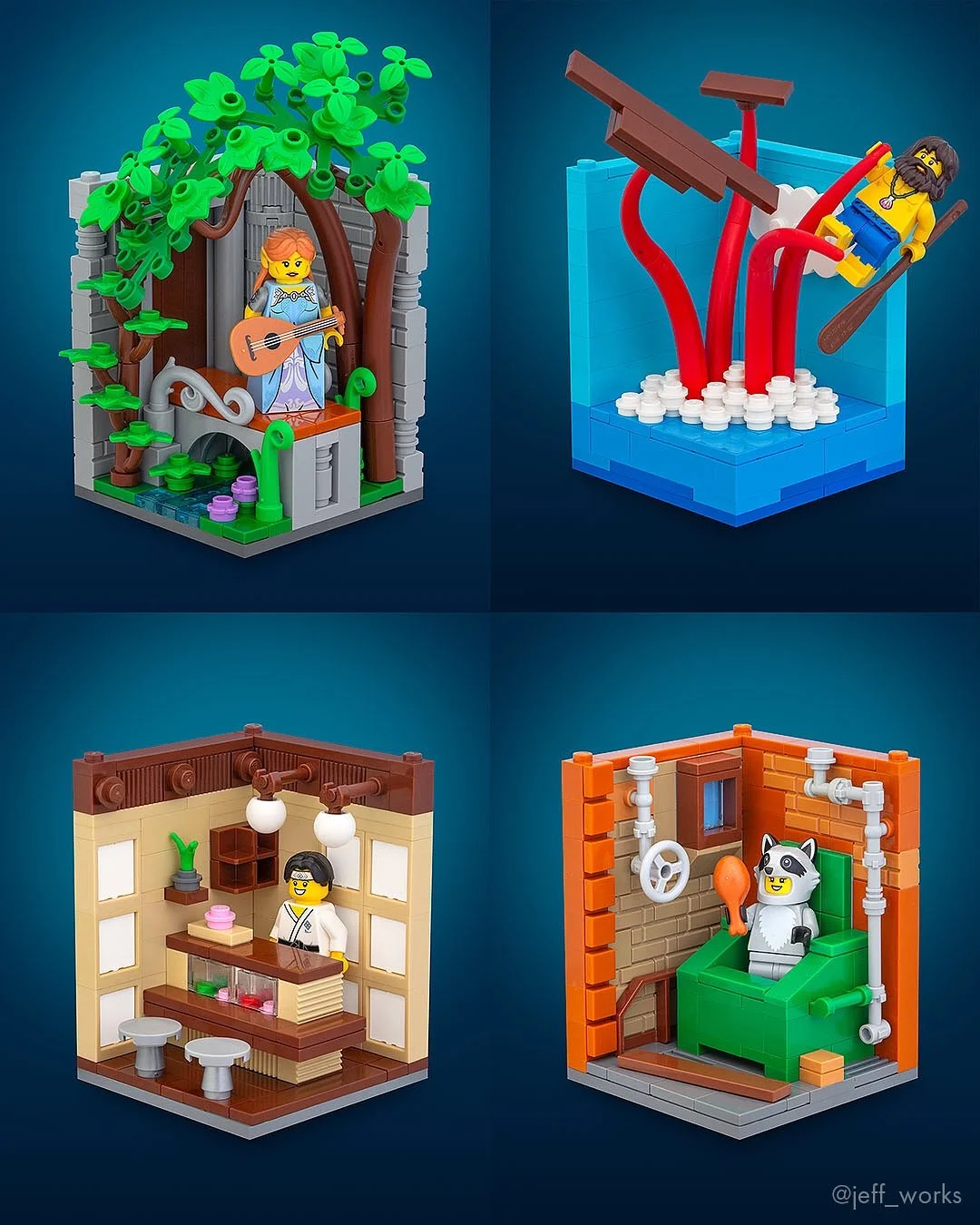 Minifigures are Godzilla-sized giants in a microscale scene, so my collection&mdash;displayed like the artworks they are&mdash;has mostly been gathering dust. I&rsquo;ve been enjoying the growing popularity of LEGO habitats (8&times;8 minifig diorama