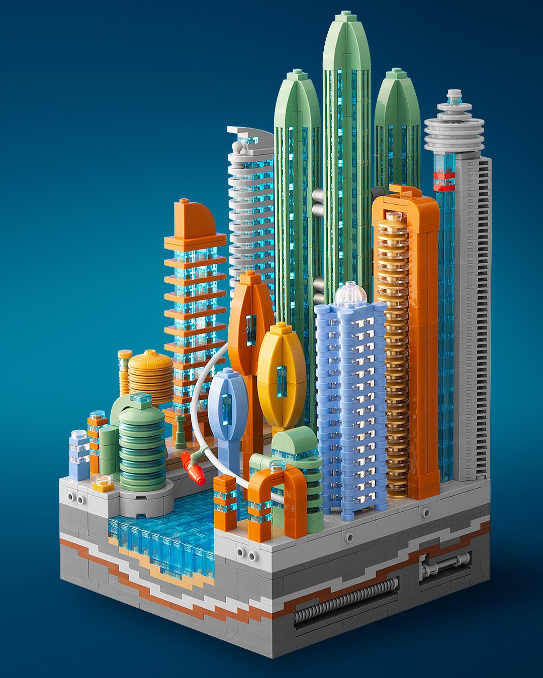 Custom Micro-Scale LEGO City! Bricksie Habitat 