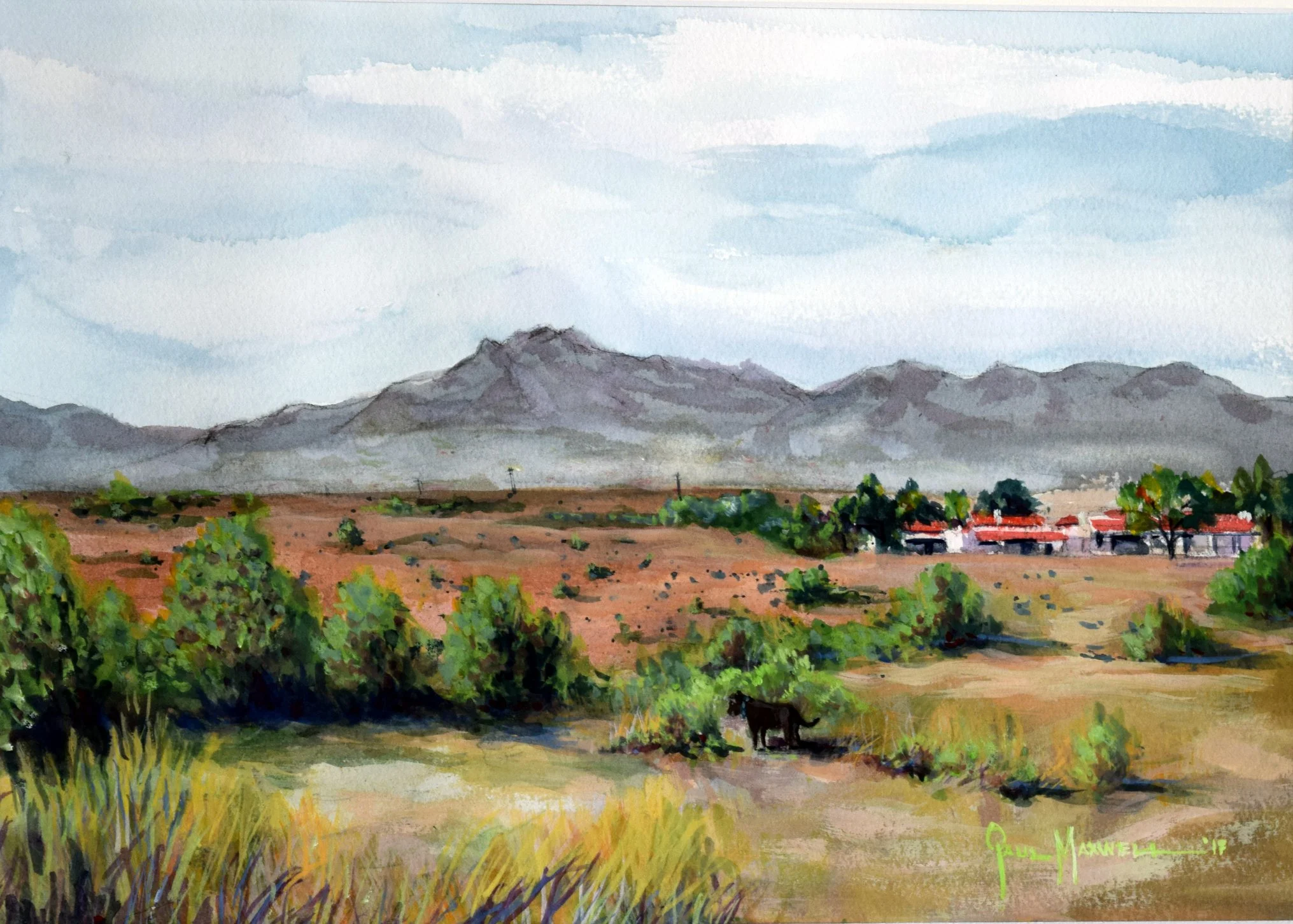 Painting from Paul Maxwell "Casa Bellas" watercolor on paper, 2017