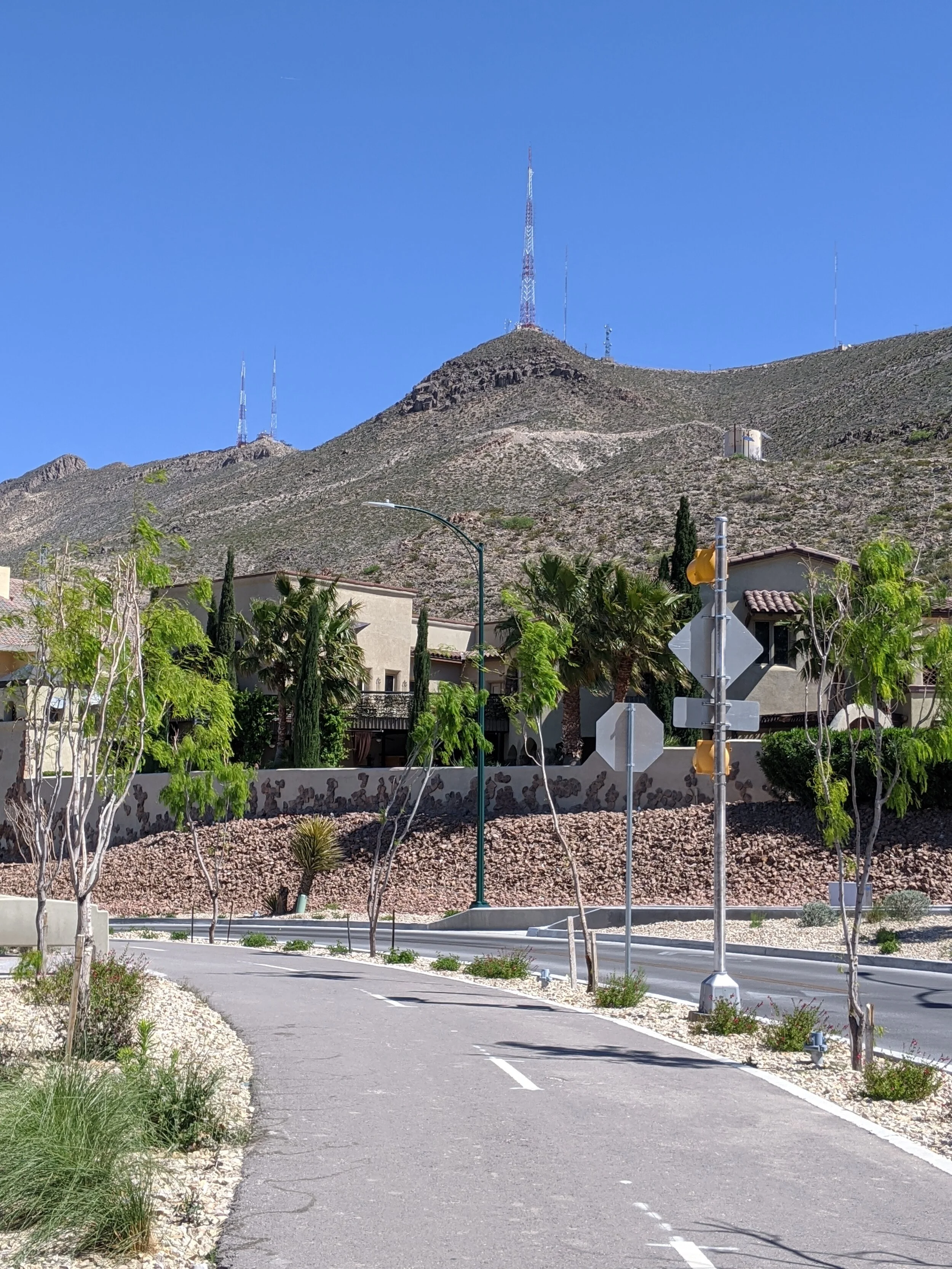 Comanche Peak as seen from the intersection of Rim Road and Scenic Drive