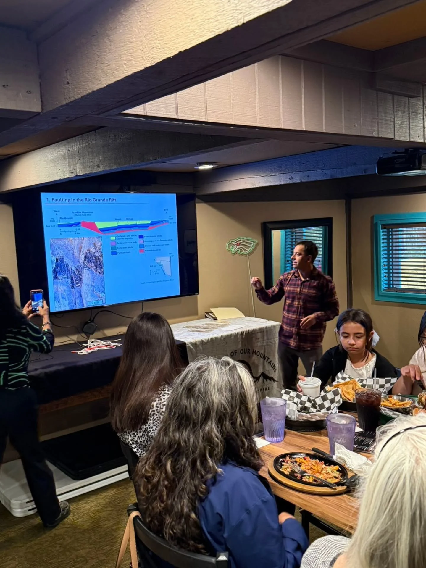 Huge thank you to Dr. Ricketts for an incredible talk on the Rio Grande Rift and for bringing deep time to life with that unforgettable rope activity 🌎⏳

We loved seeing such a great turnout at our monthly Celebration of Our Mountains social, welcom