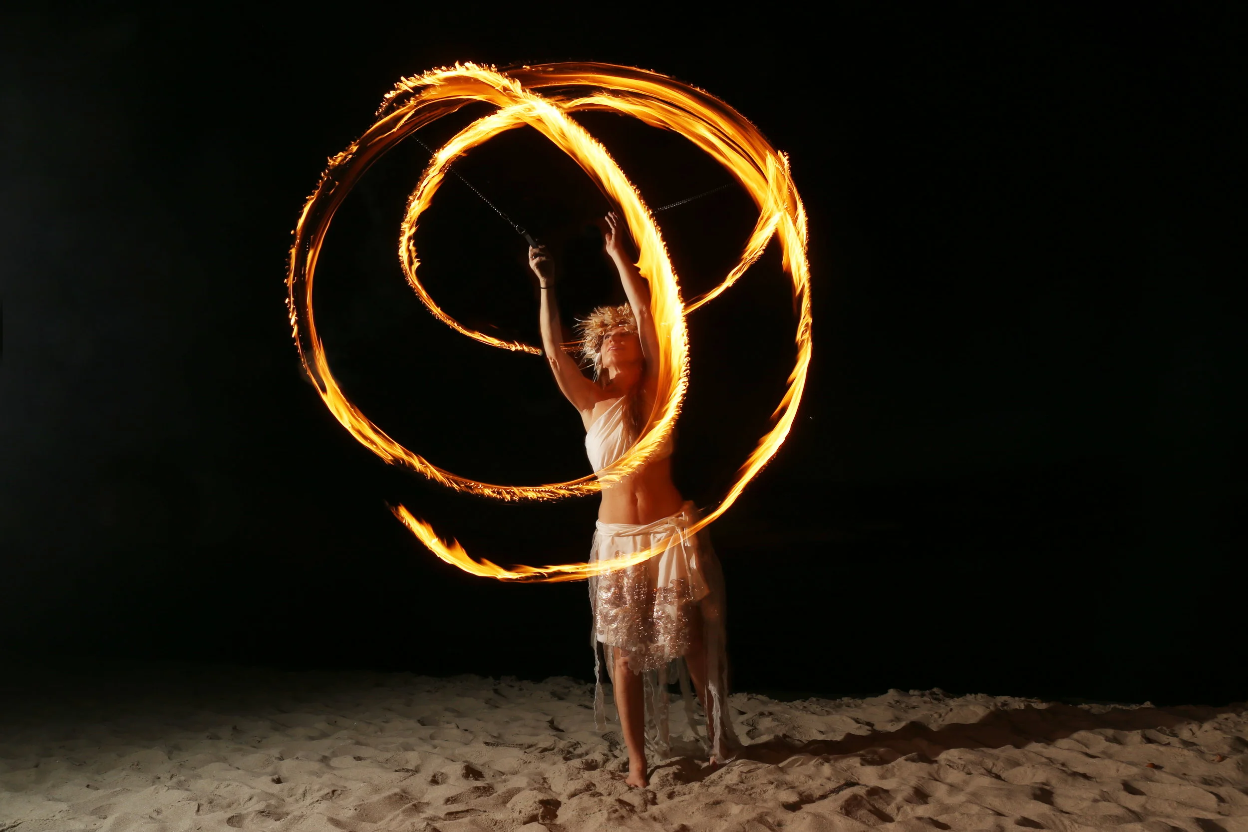 Cindy Spinning Fire Poi - Photo credit Haley Elizabeth Photography