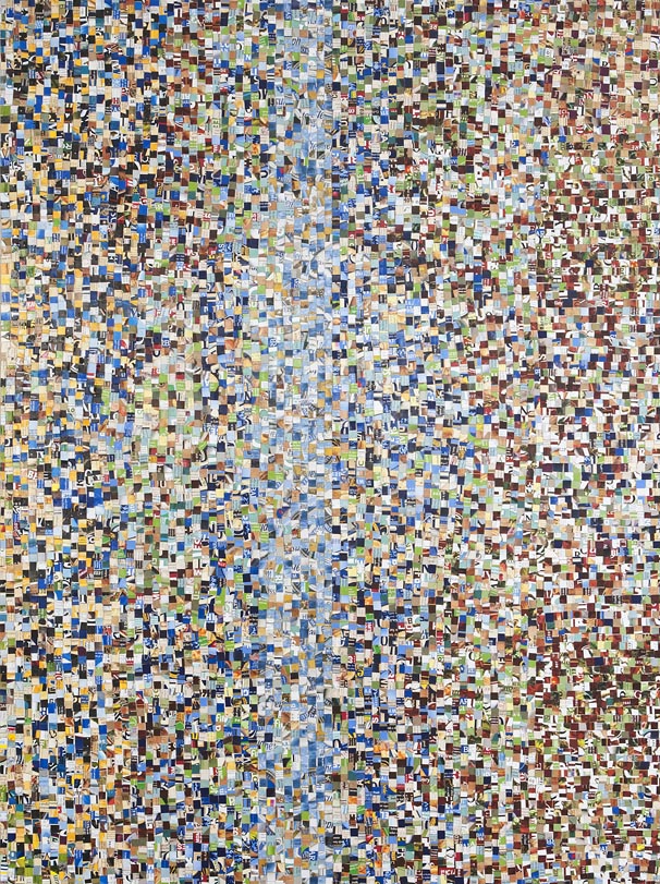 Recycled cardboard on wood panel 36 x 48 in. 2014