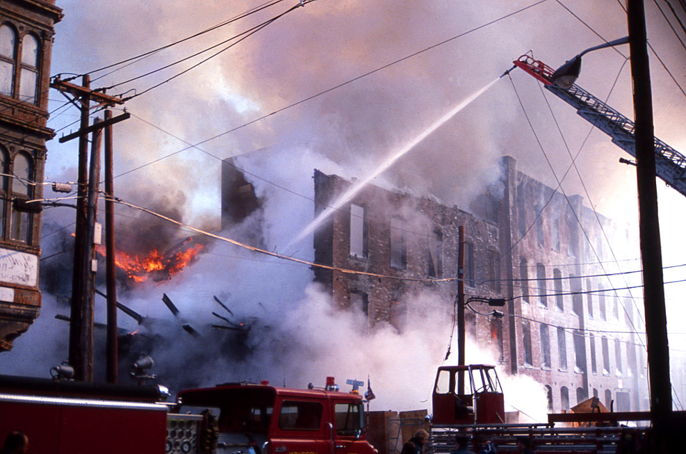 Fire destroys an abandon warehouse on Second Street in Hobok.jpg