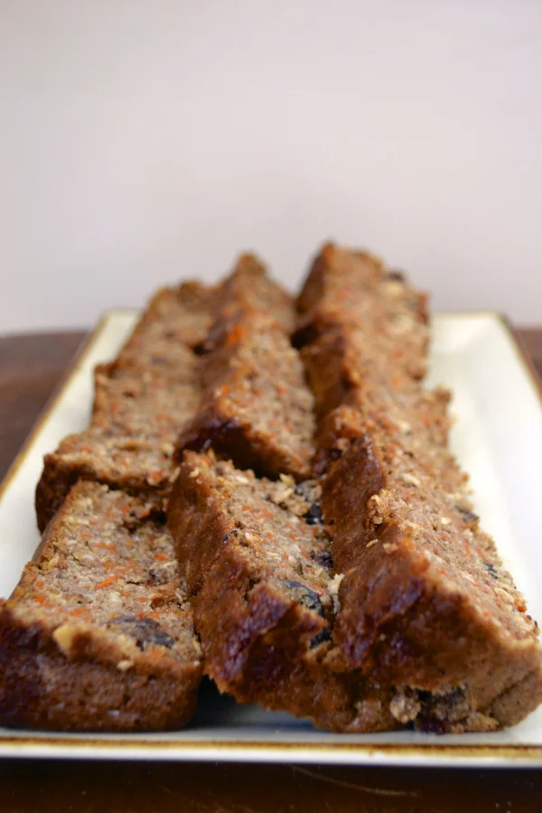 Carrot, Walnut, Cranberry Bread with Almond Flour