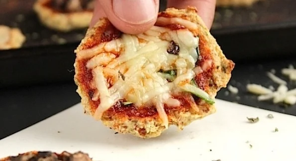Grain Free Cauliflower Crust Pizza Bites