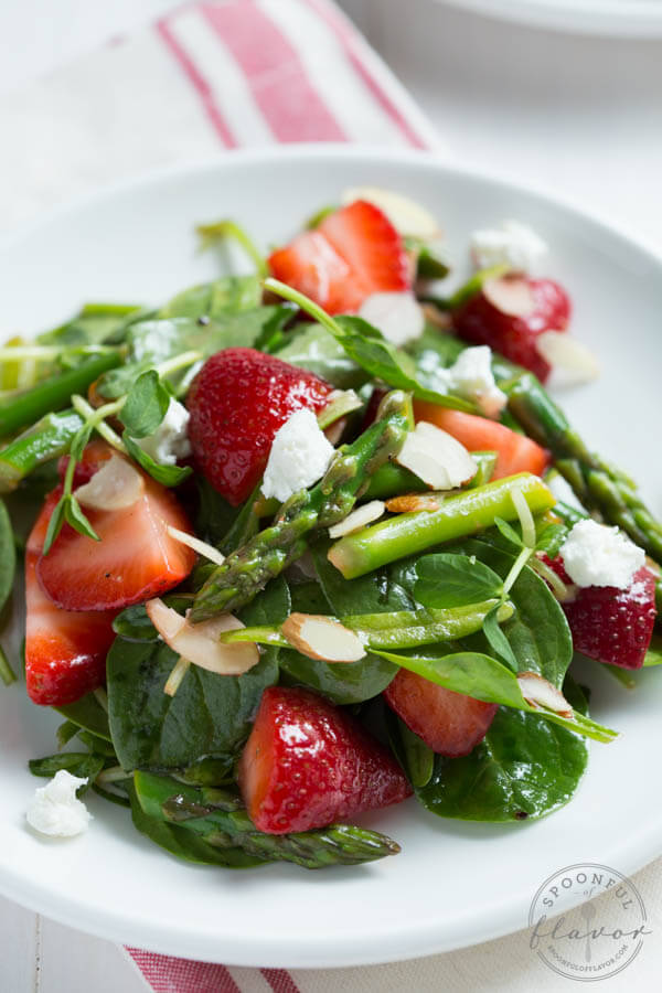 Strawberry, Spinach, and Asparagus Salad