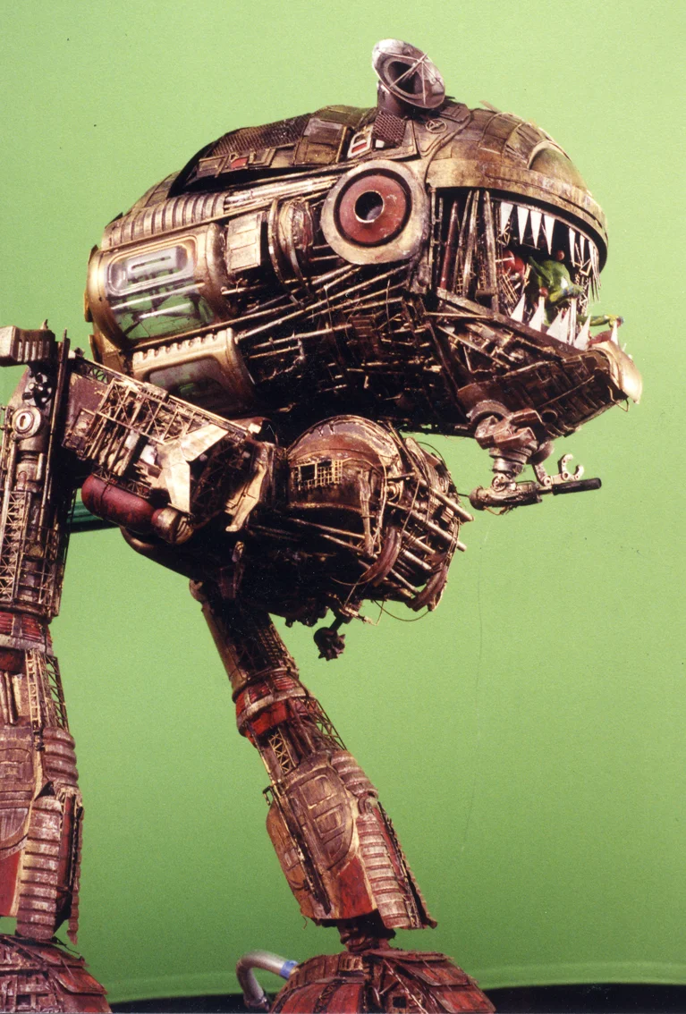 Walker robot made of dollar store items