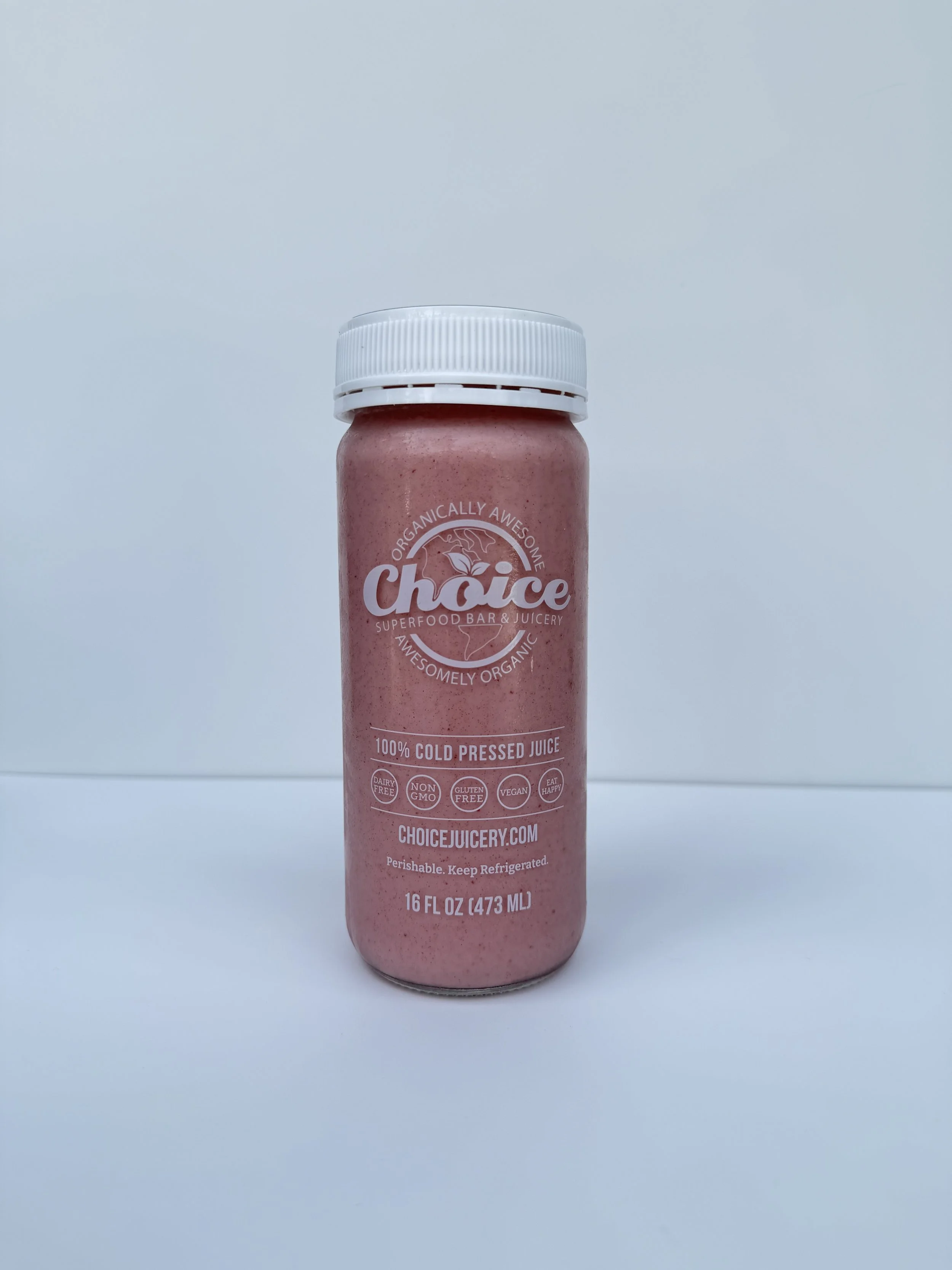 Choice Juicery Strawberry Almond Milk