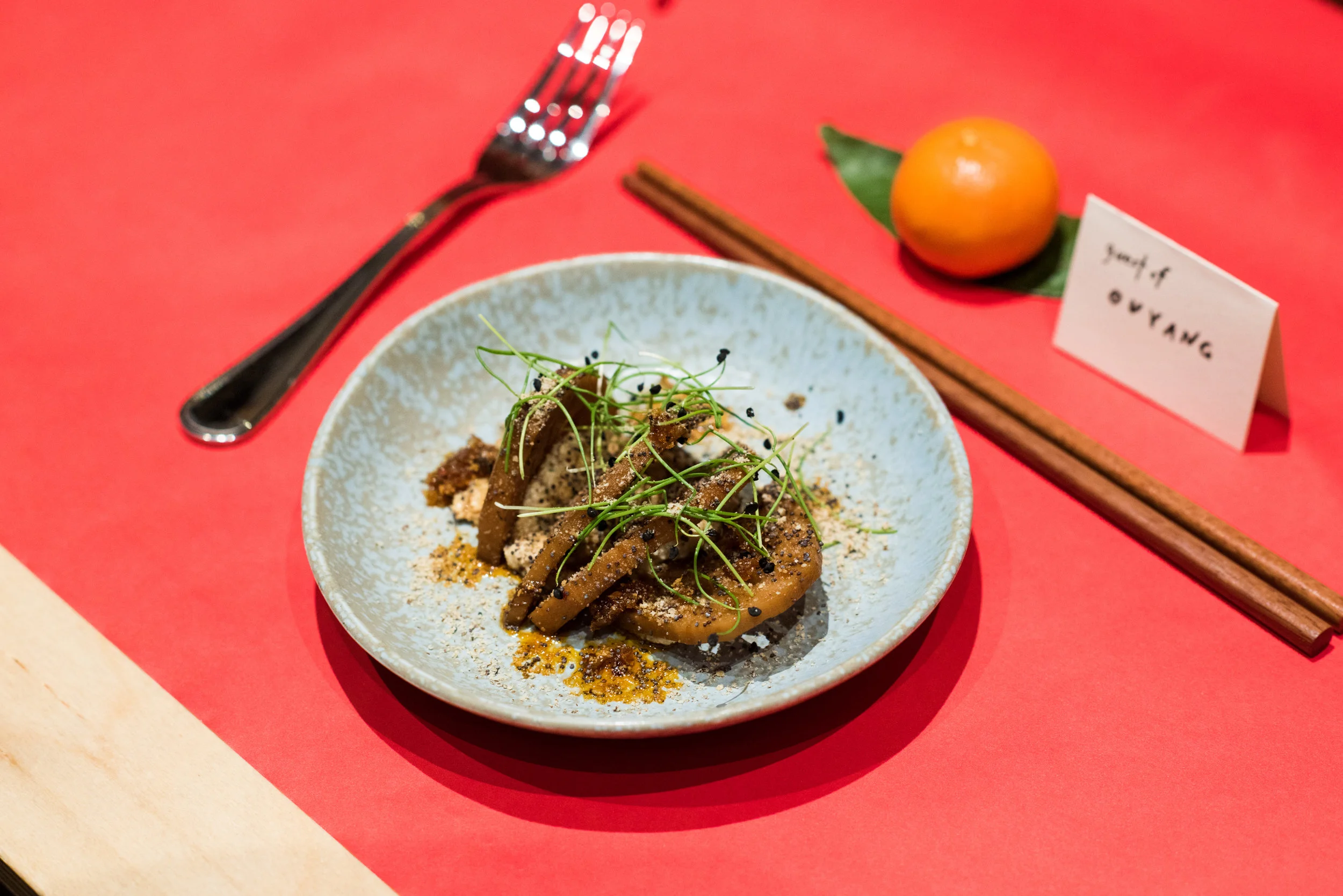 Red Soaked: Lotus root soaked in a medicinal braising liquid in two stages until tender