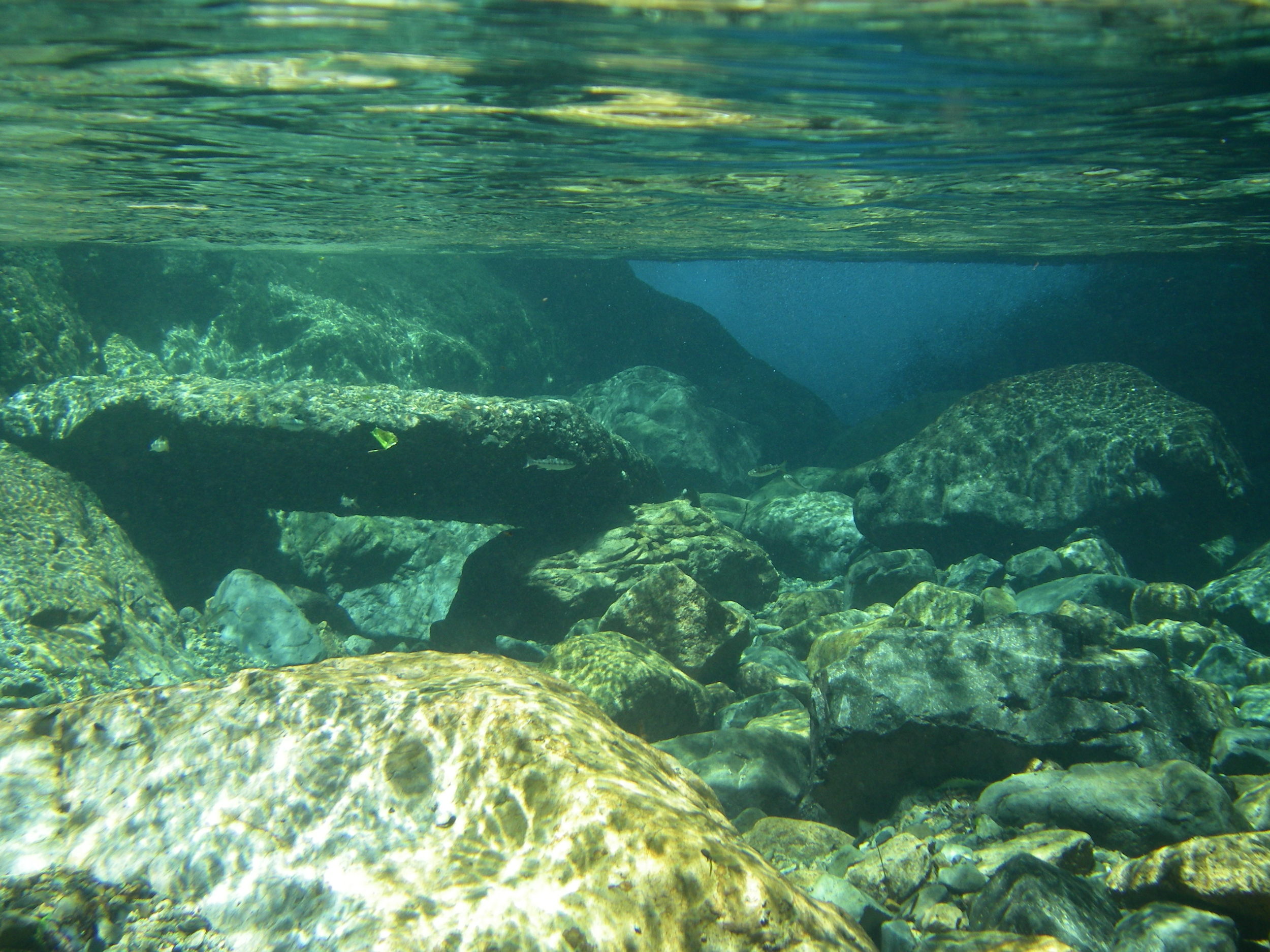 Crystal clear mountain water of the Itadori