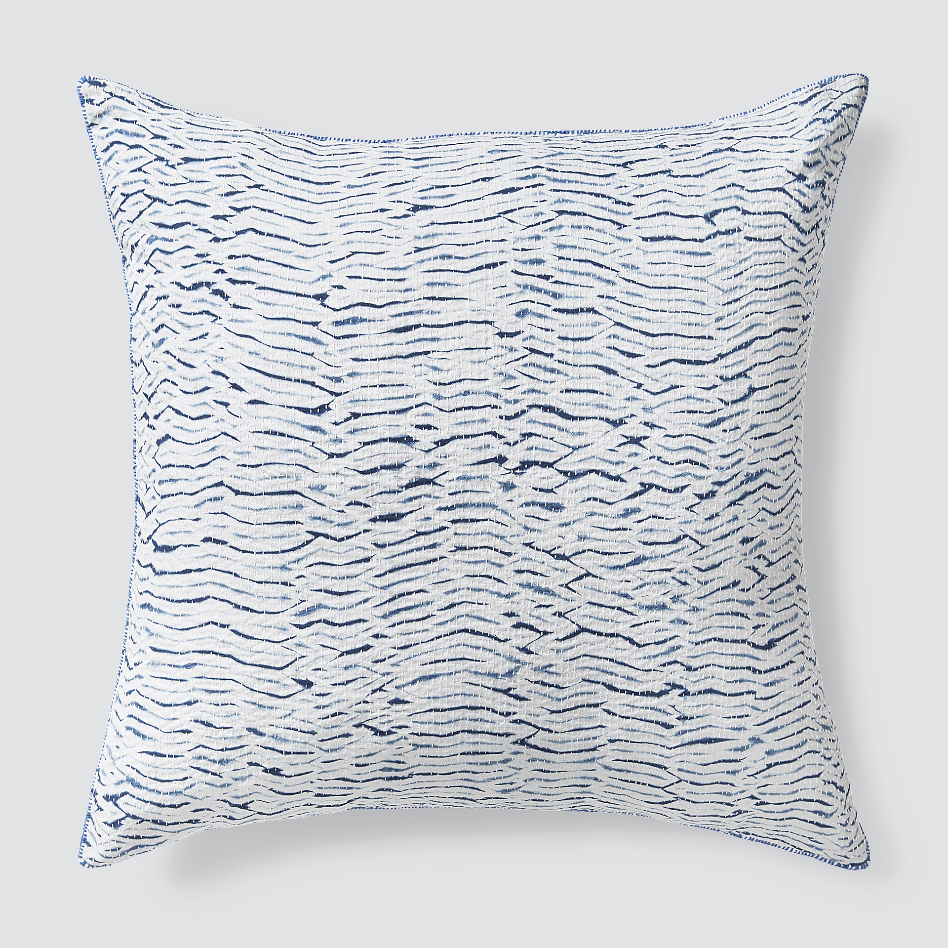 natural indigo shibori cushion