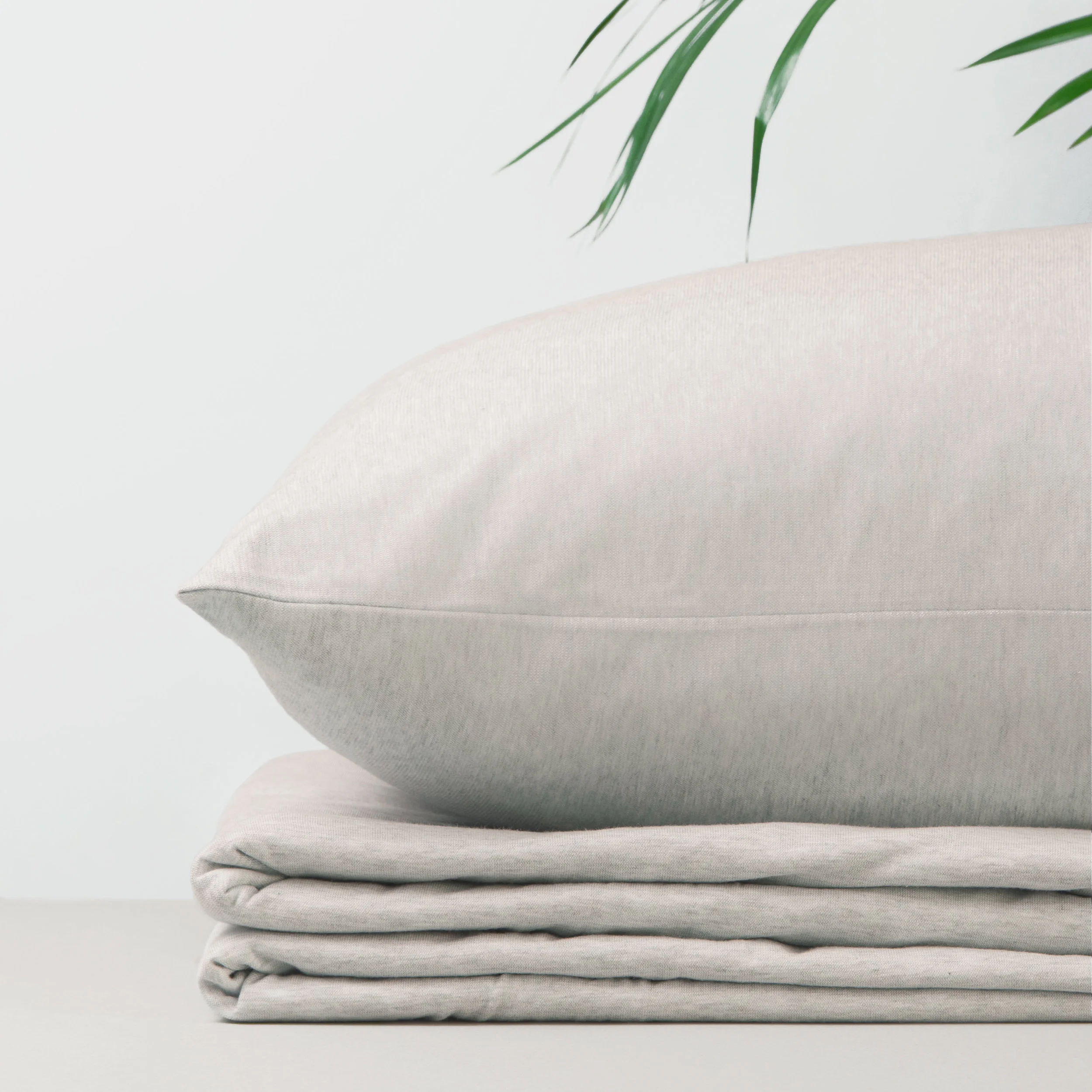 Organic Cotton Jersey Bedding - Beige Melange