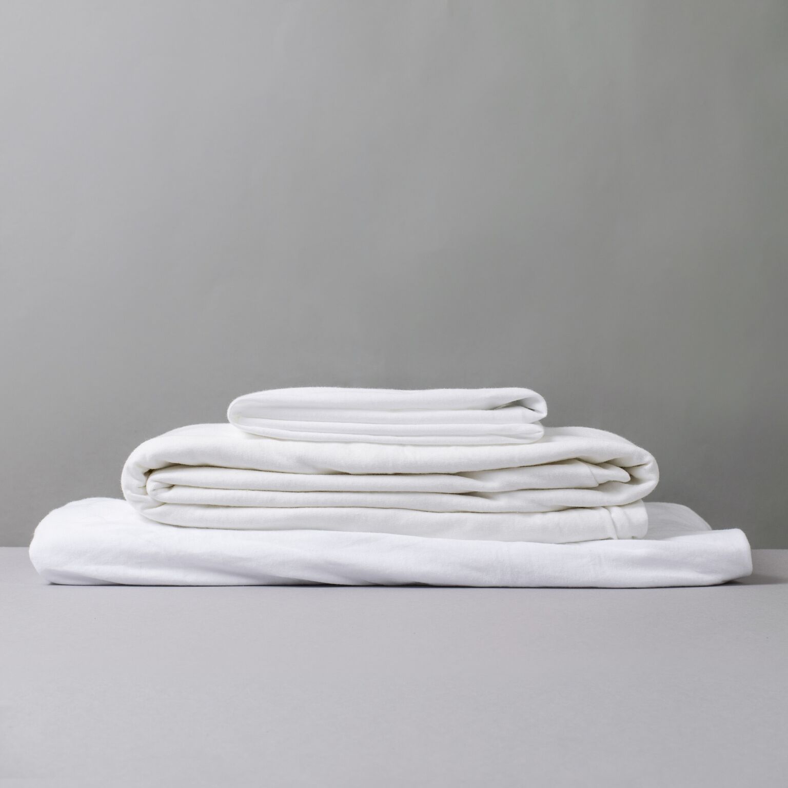 Organic cotton jersey bedding set - white