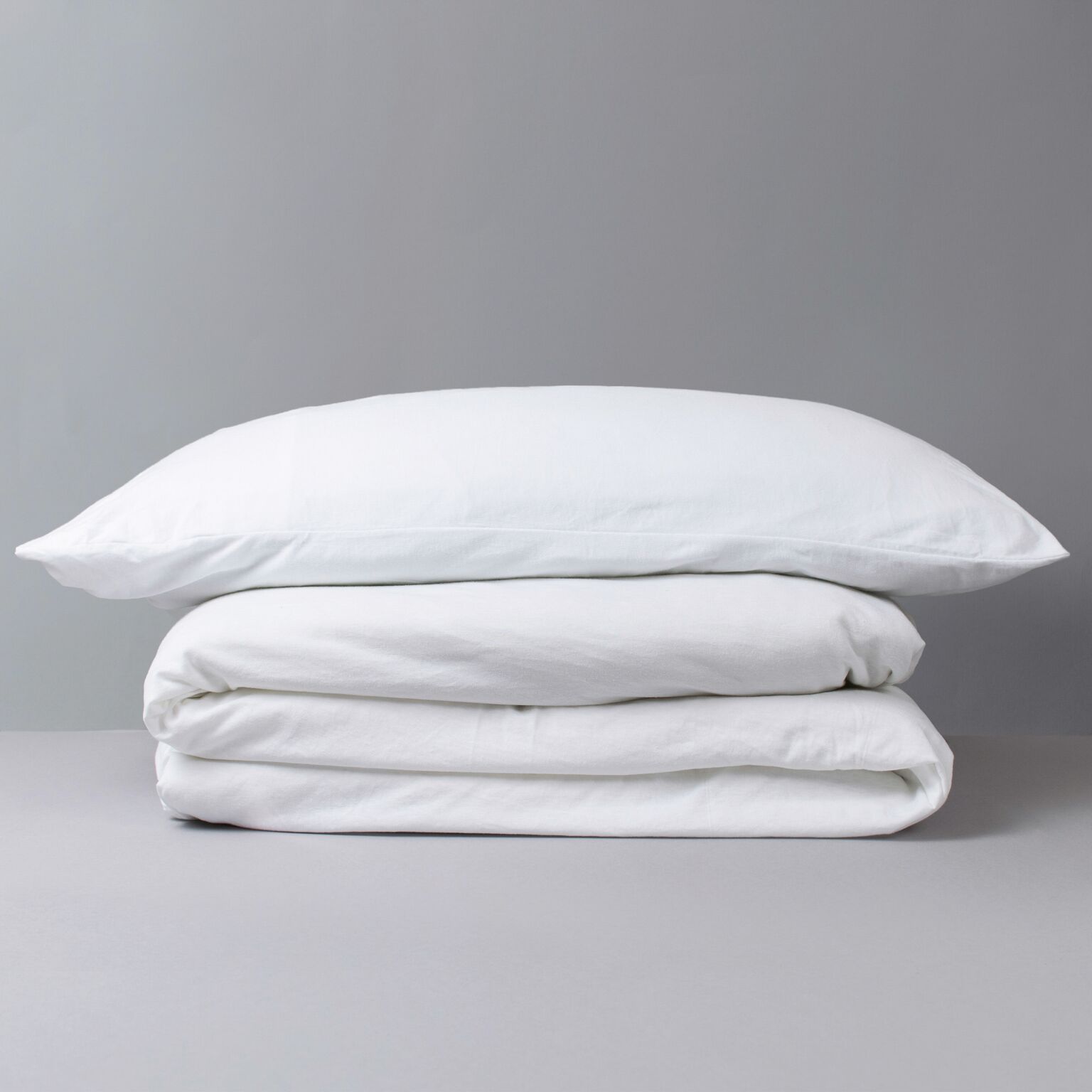 Organic cotton jersey bedding set - white