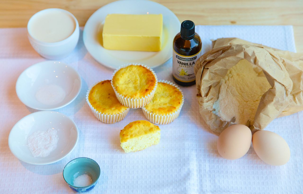 Vanilla Cupcakes made with Coconut Flour (not paleo).