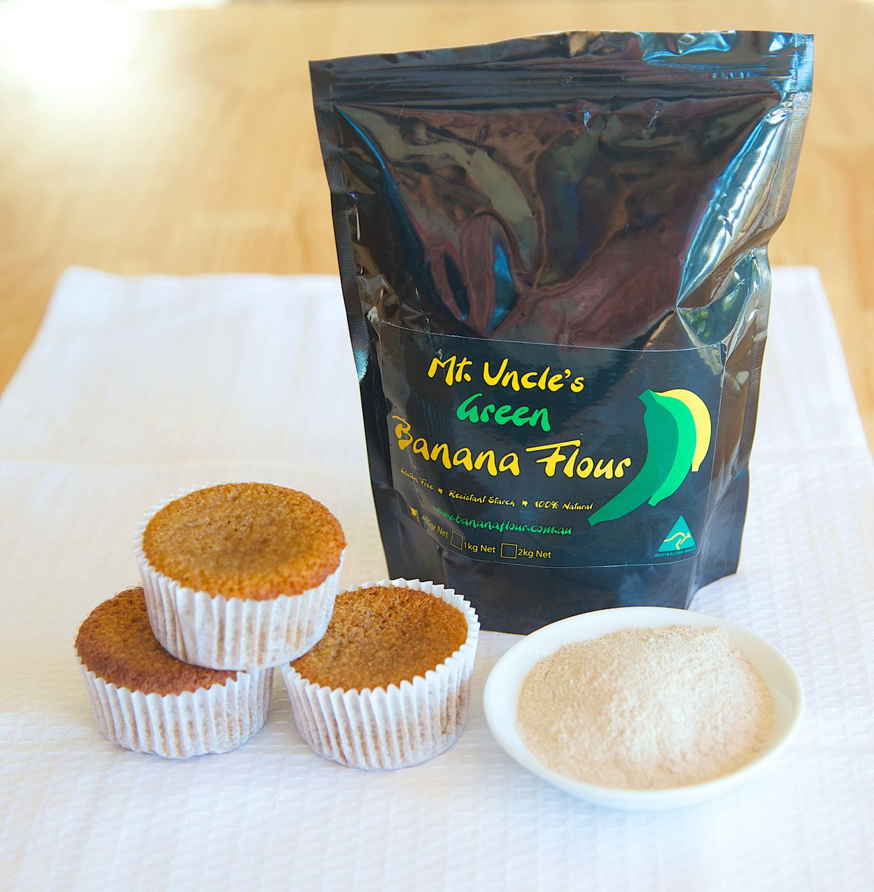 Vanilla Cupcakes made with Banana Flour... not a fail, but not what I am looking for.