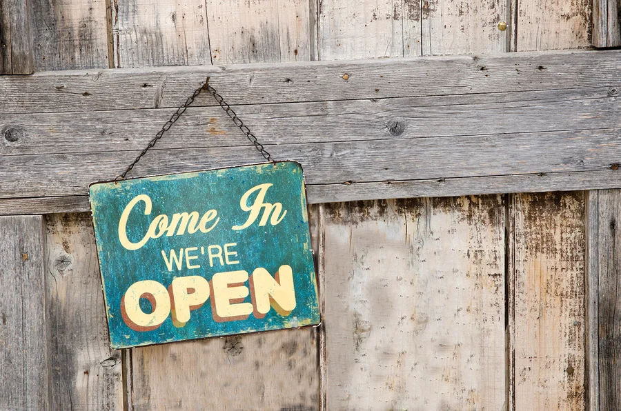 Open sign