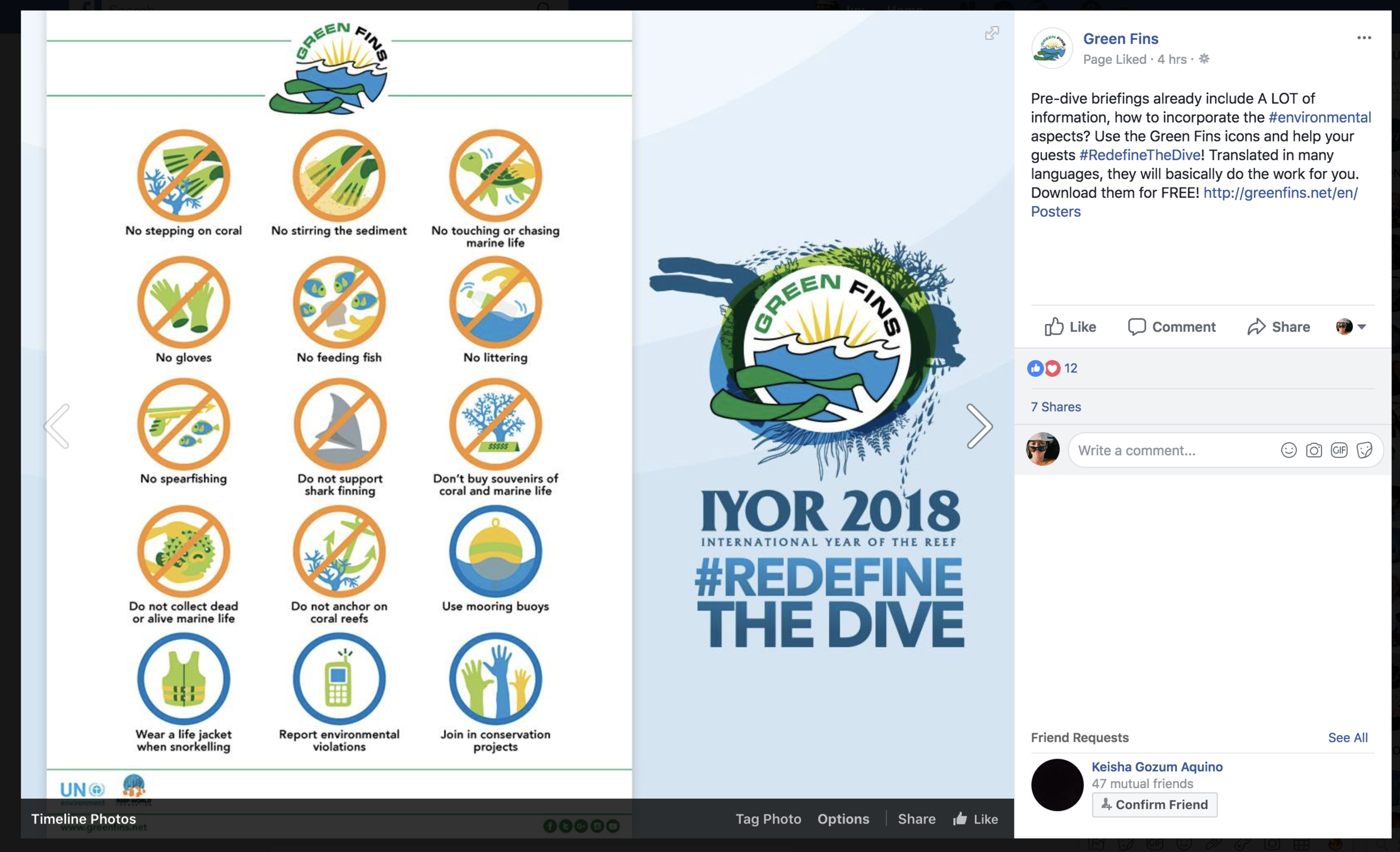 The Icons are available for download on the website, used consistently all over social media, and are available in many different languages for use by different dive operators and establishments around the world.