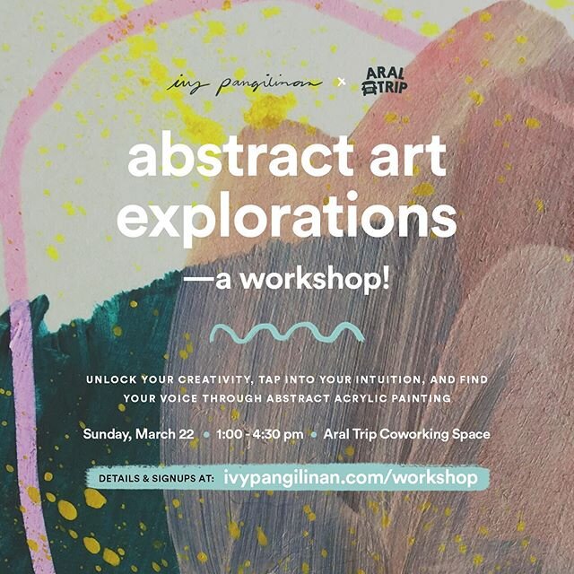 &ldquo;Living a fulfilling creative life is about choosing curiosity over fear.&rdquo; 🌟
.
If you&rsquo;ve always been curious about abstract painting but have been intimidated by the idea of starting on a blank canvas, don&rsquo;t worry and trust m