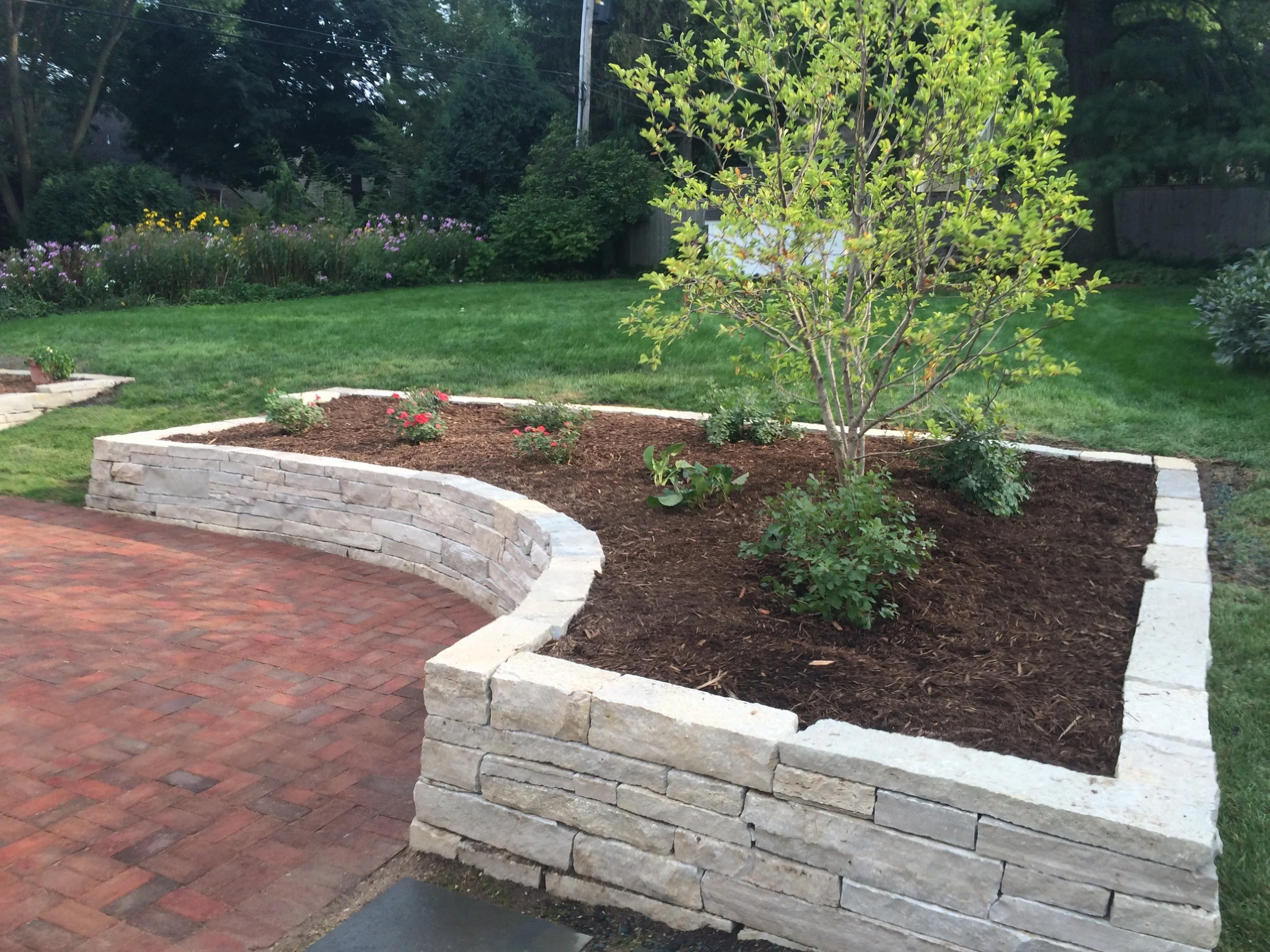Stone Landscape Retaining Walls - Nakoma - Madison, WI 