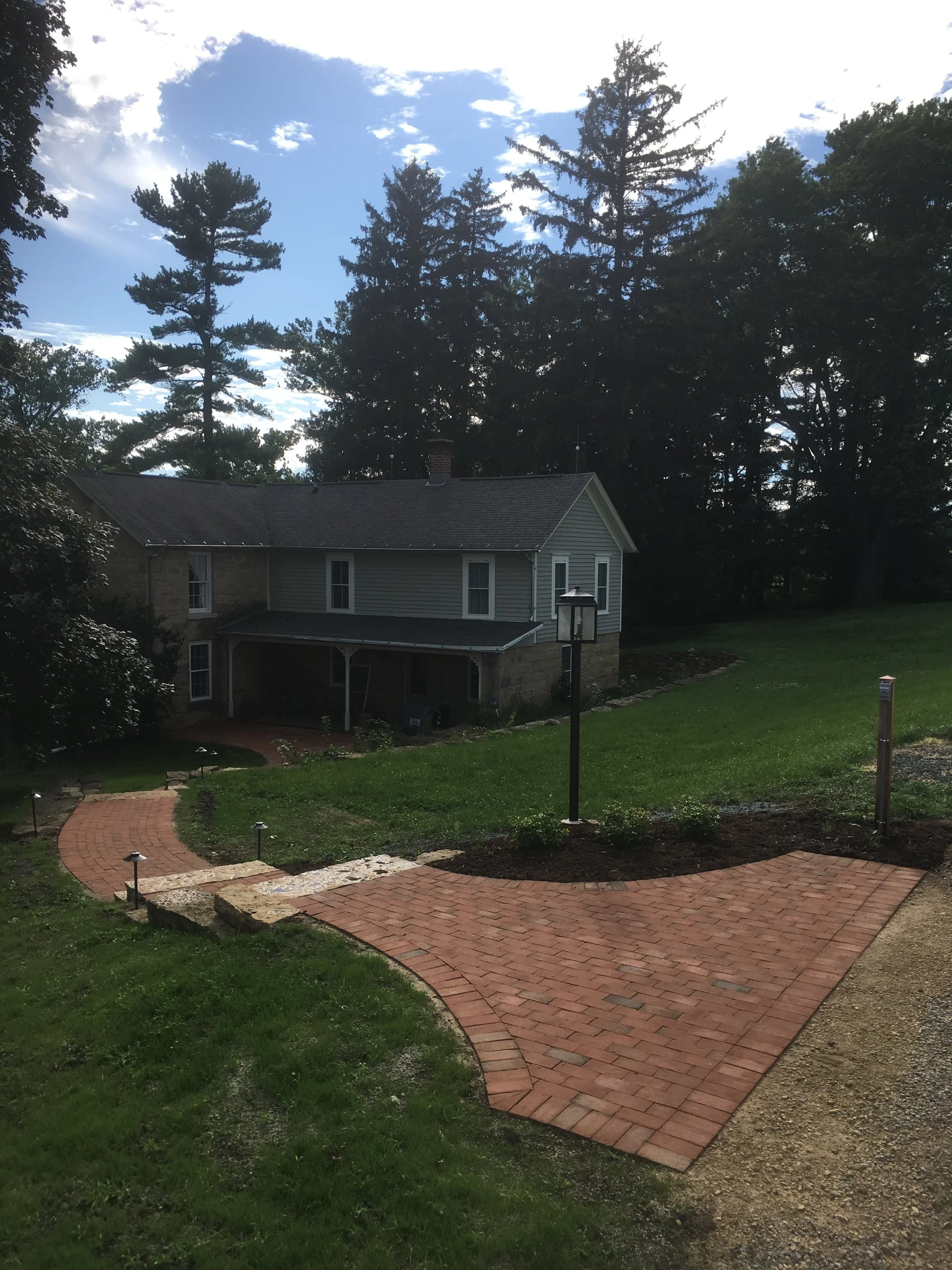 Brick Walkway - Rural Iowa County, WI