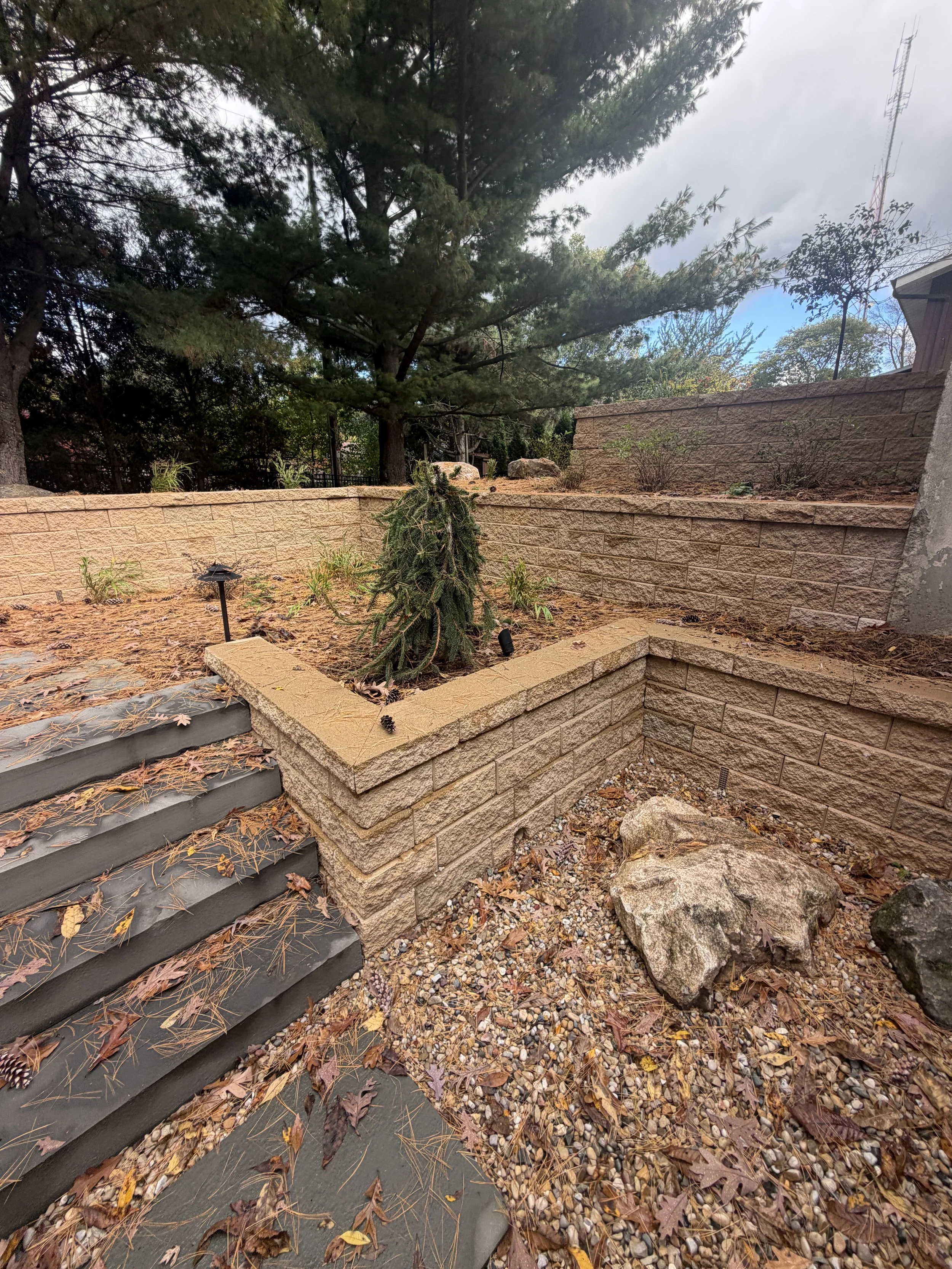 CMU Wall / Bluestone Steps