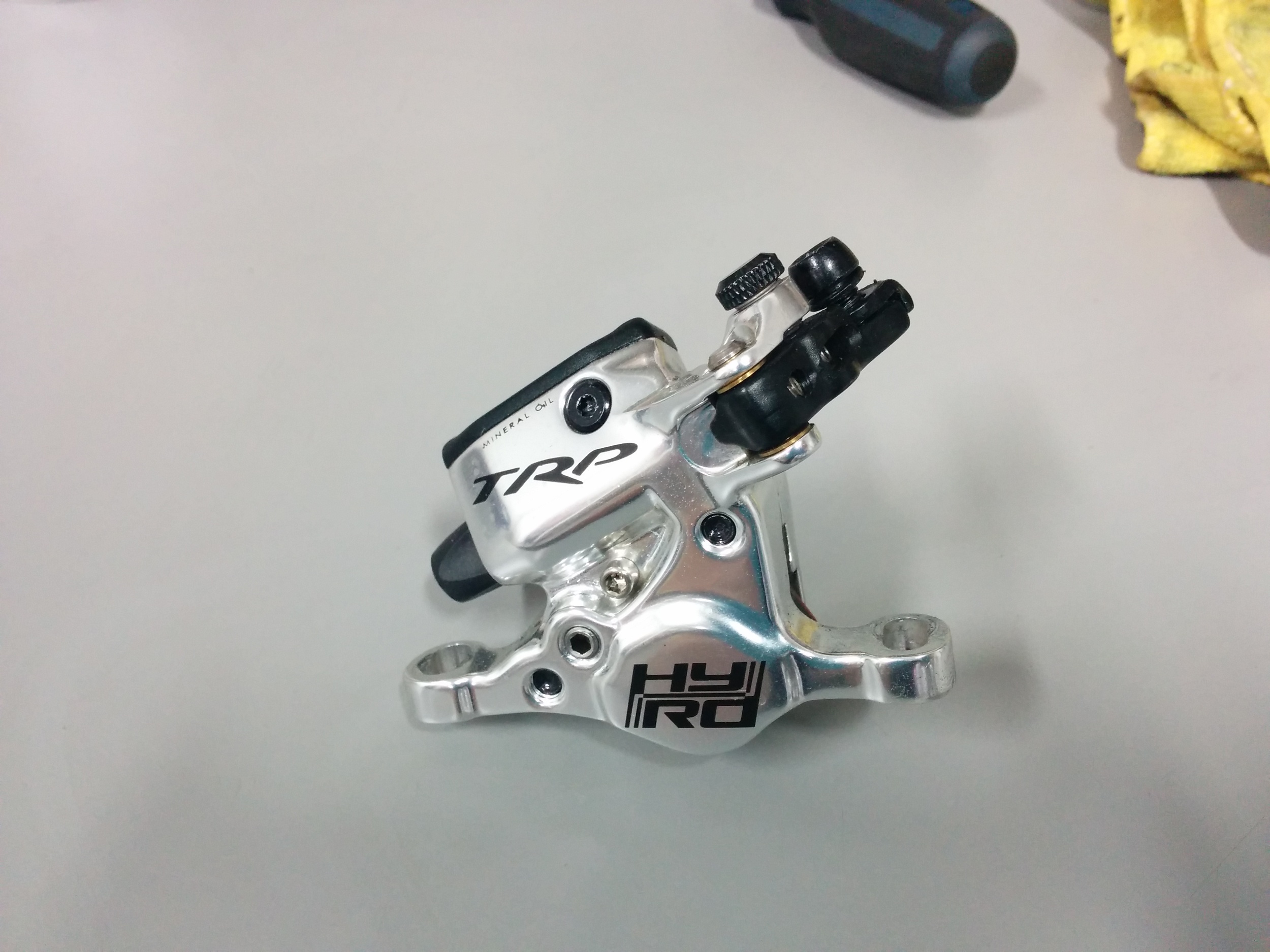 Caliper removed from the bike.