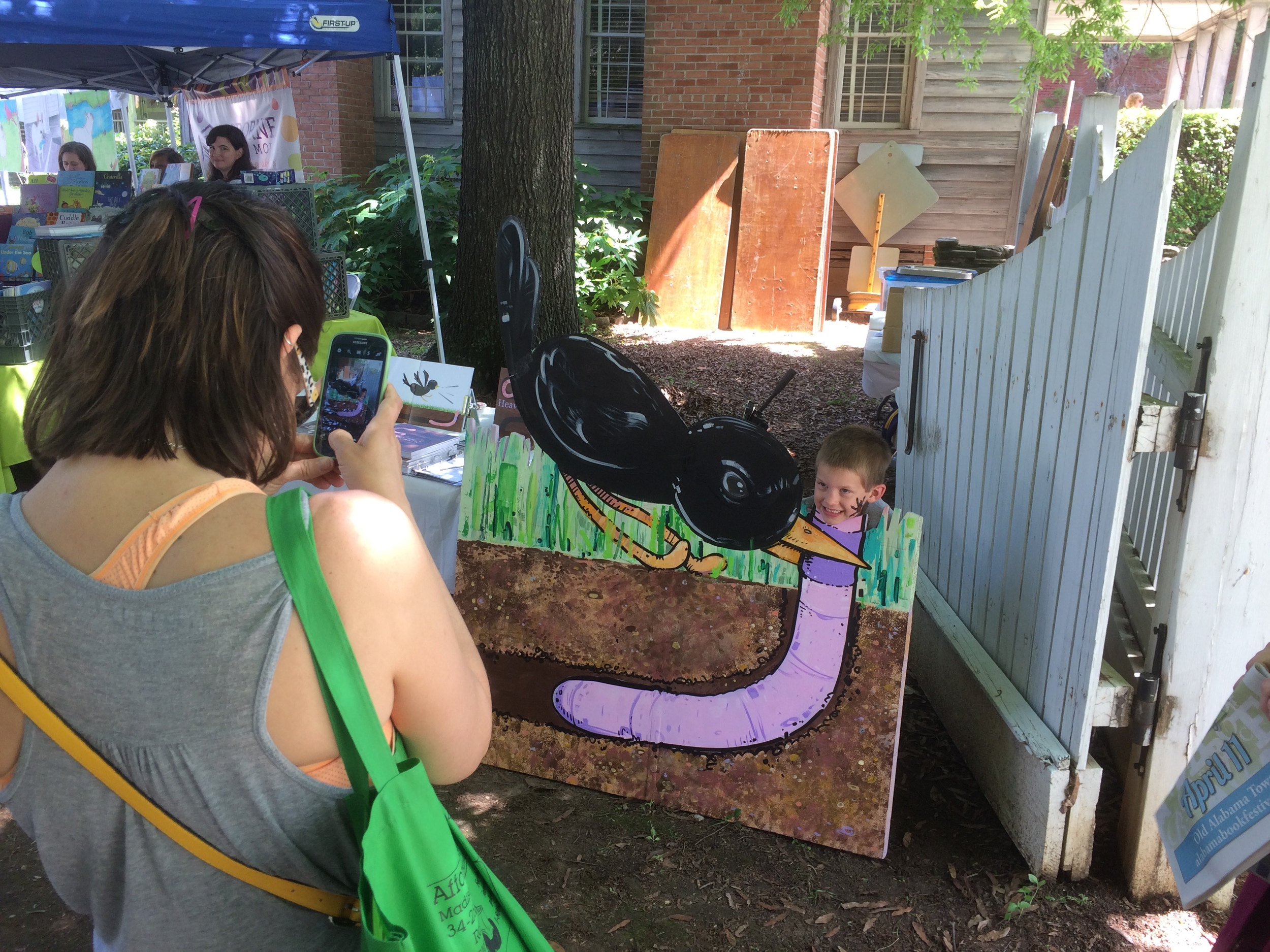  Folks having fun at the Alabama Book Festival. 