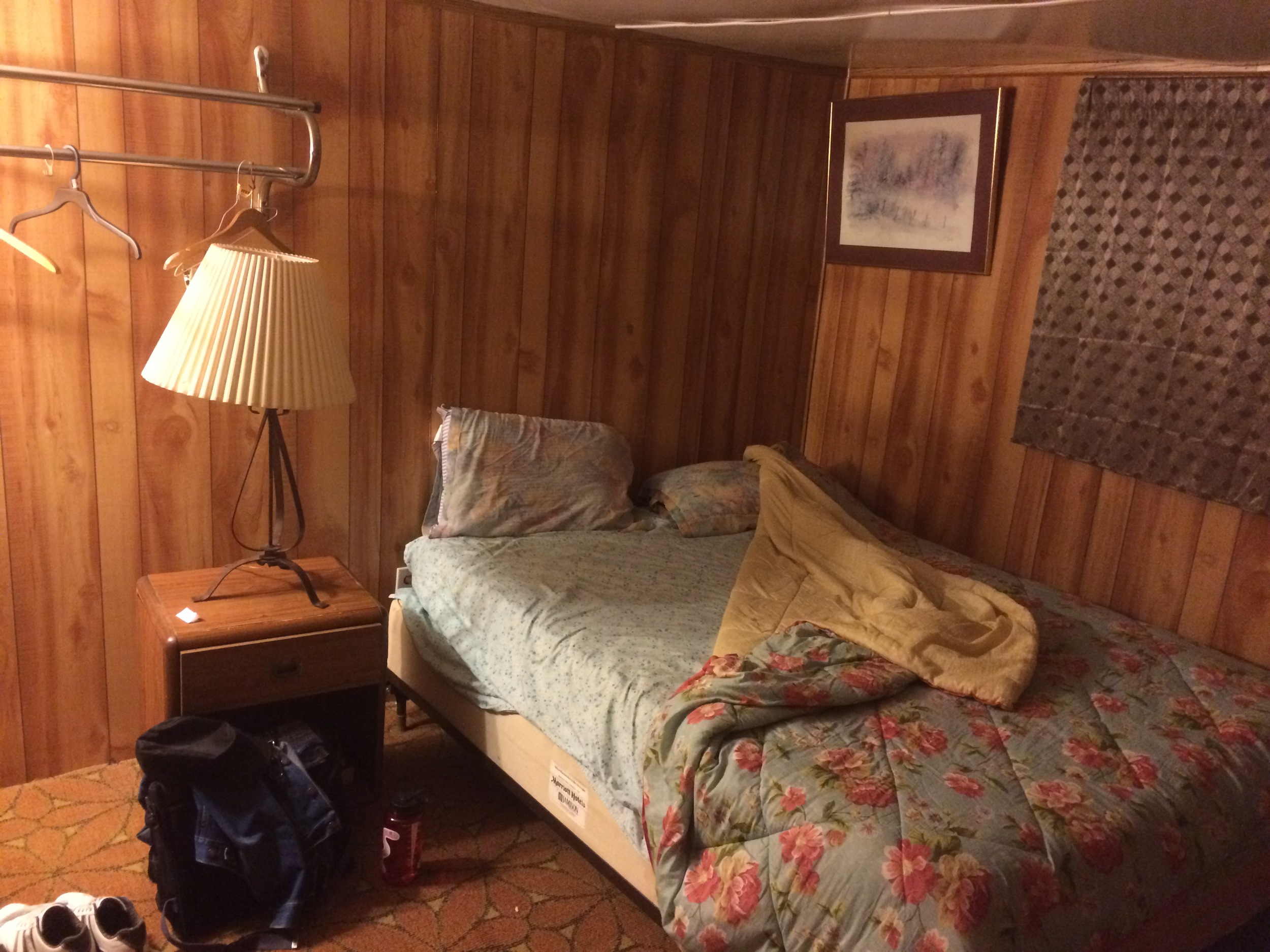  Funny little room I stayed at in Erie, PA. 