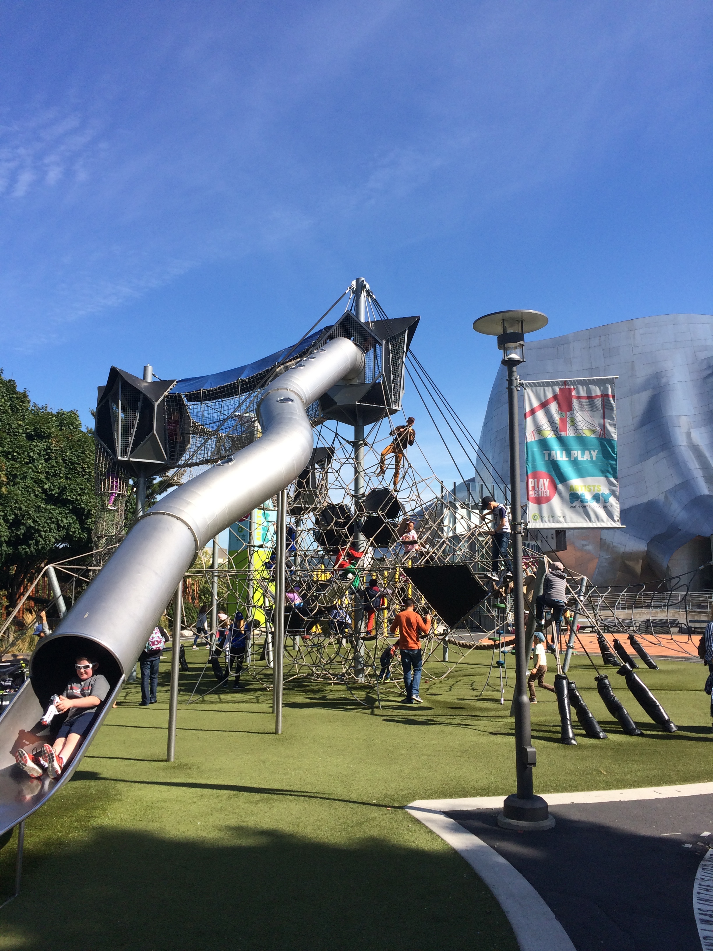  This park was so rad. I just had to climb up and go down the slide.&nbsp;    