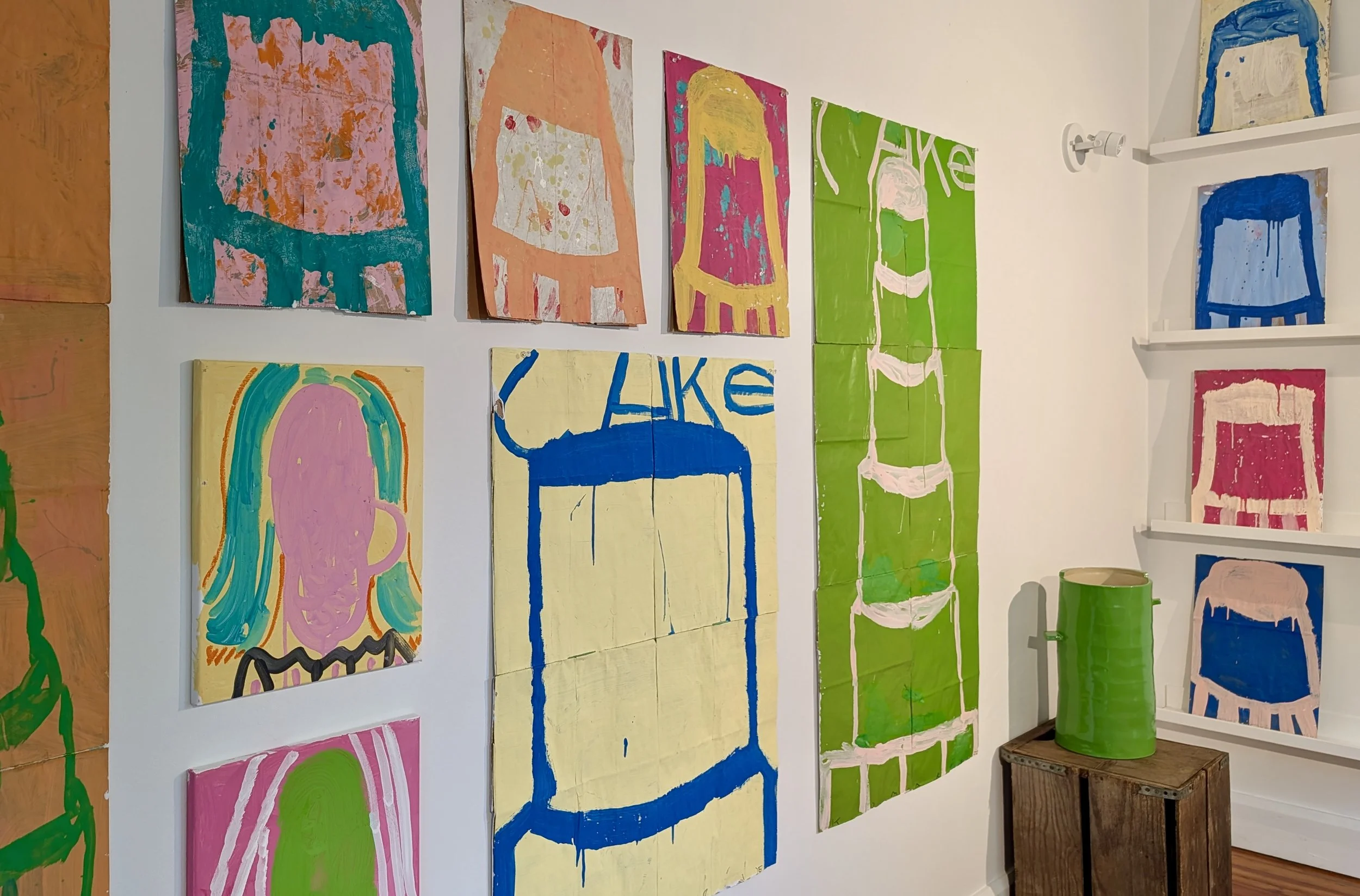 Babette Herschberger's green vessel stands strong among the Komarin Cakes!