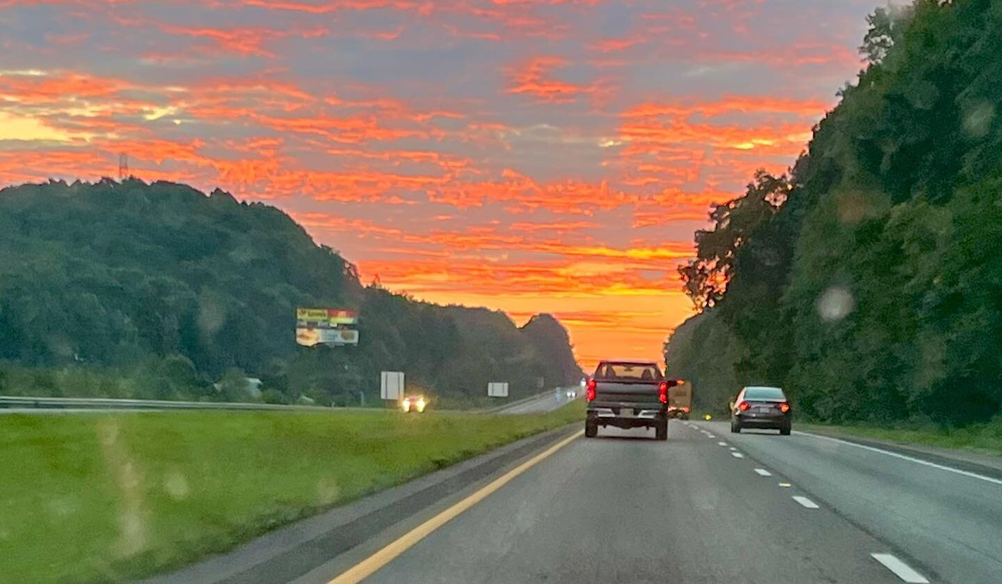 Driving back from Memphis this morning for my Dad&rsquo;s memorial. Left in pure darkness at 4:30am but this was our view as the Sun came up. As my Dad would say, &ldquo;Well?! You woke up with air in your lungs. That&rsquo;s all you&rsquo;re guarant