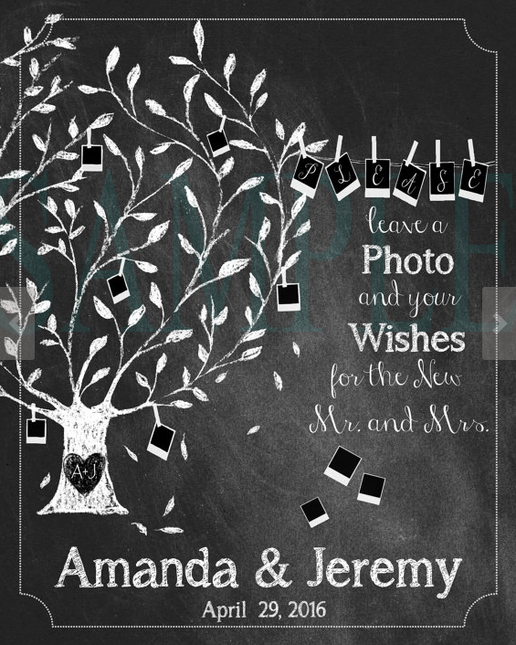 Photo Guest Book Sign by PleasebeSeated available on Etsy
