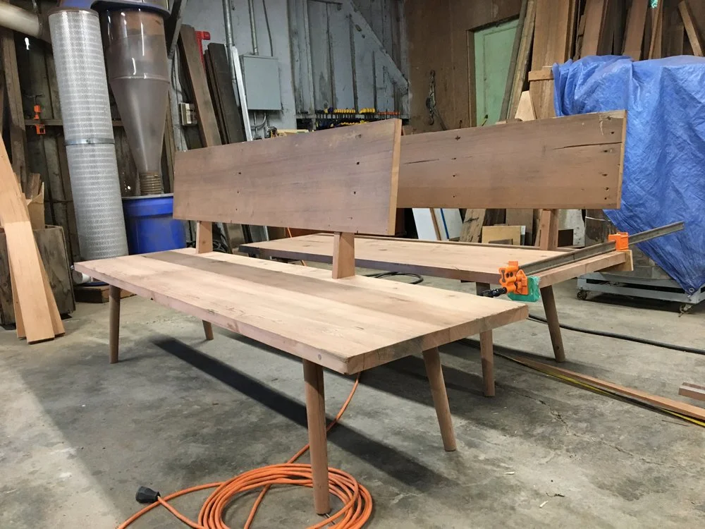 Reclaimed Redwood Benches