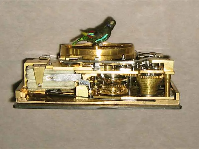 Vintage Mechanical Singing Bird Mechanism