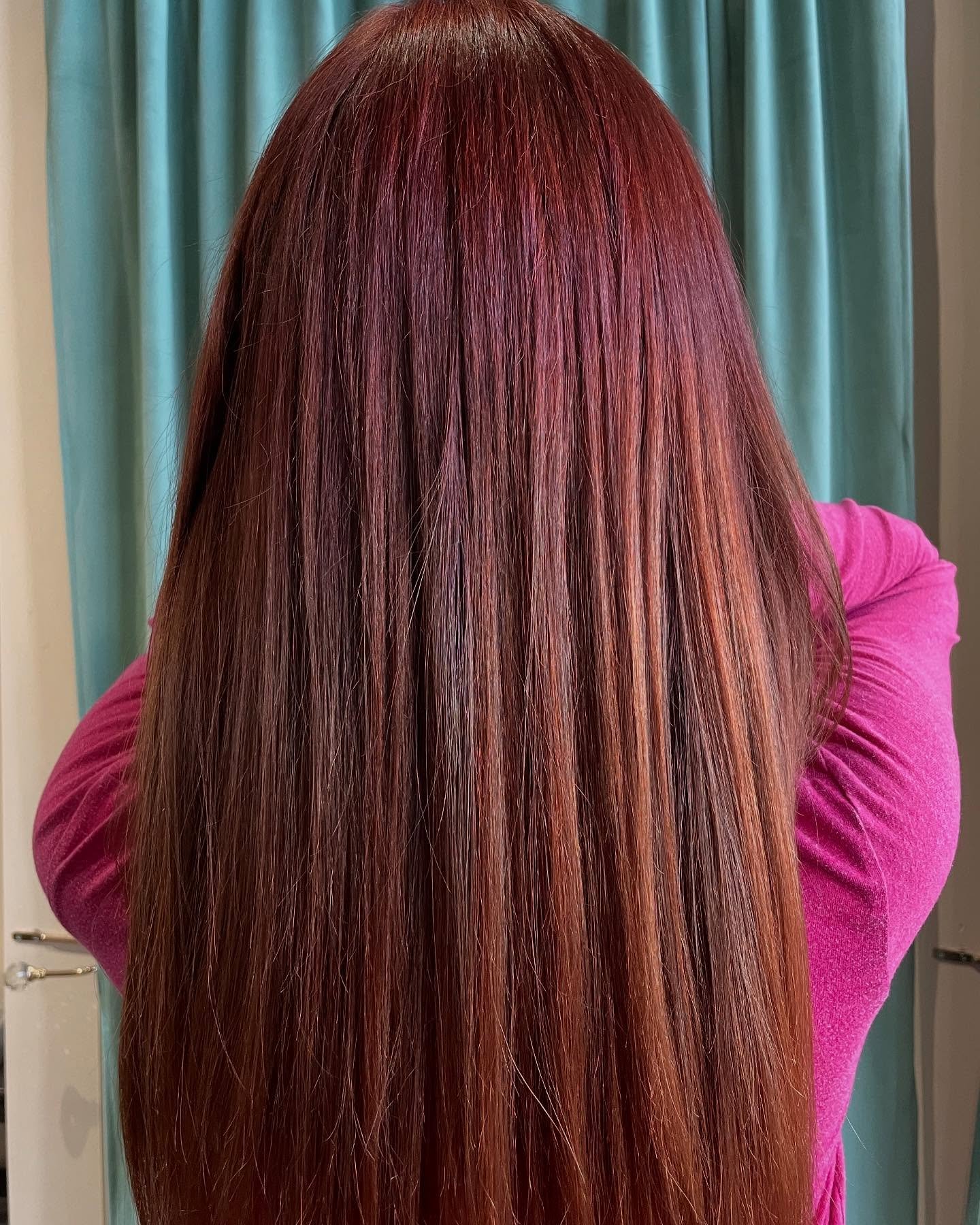 This young client was so happy, beautiful red! 😊🥰 #caluracolour #yeghair