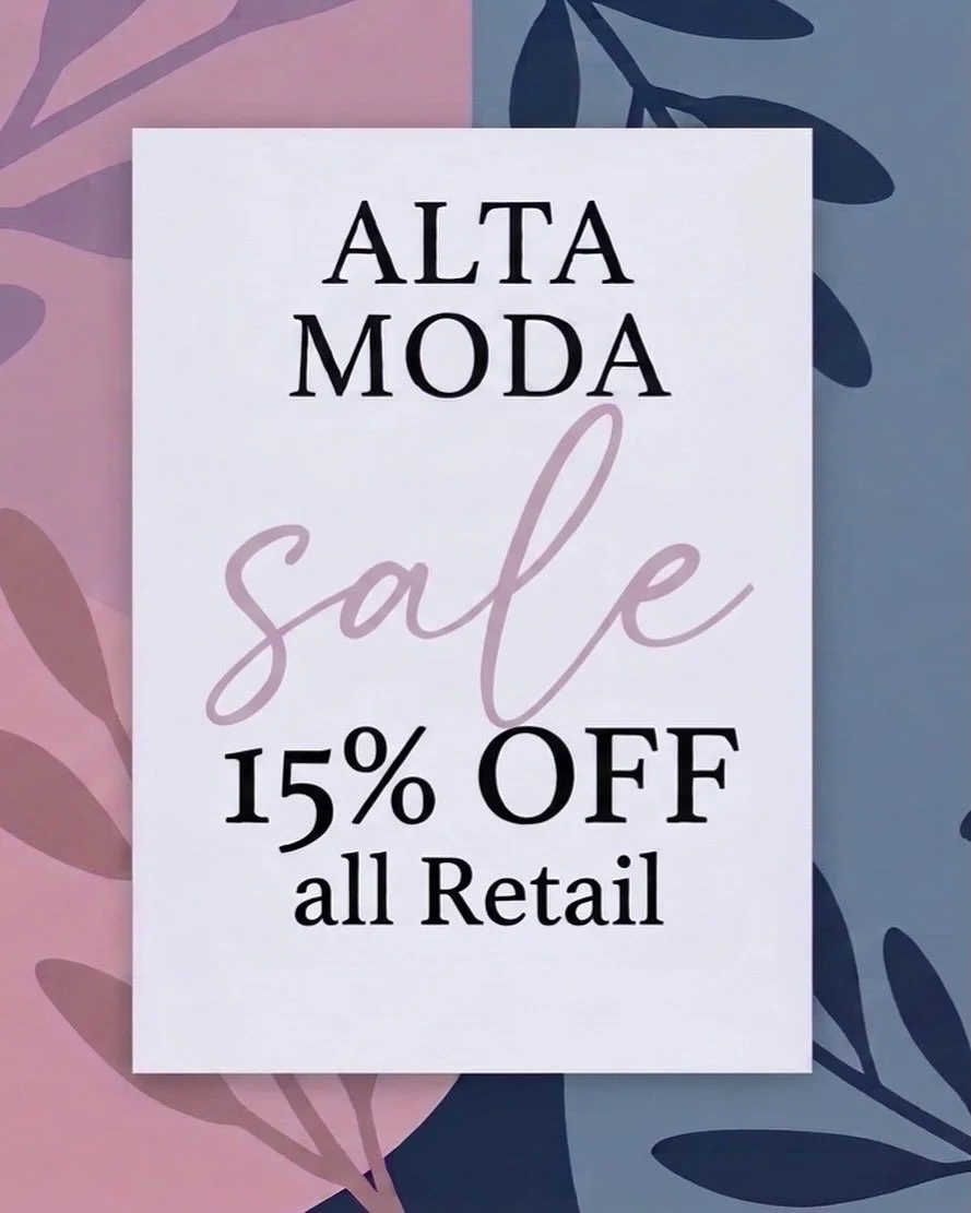 Alta Moda is having a 15% off all retail sale! If you need to stock up on your fav products, this is the perfect time! 🥰💕 Olaplex, Kevin Murphy, Unite, Eleven, AG, Alcove, Colorwow and Oligo! And jewelry and miscellaneous items!! 😊 this sale will 