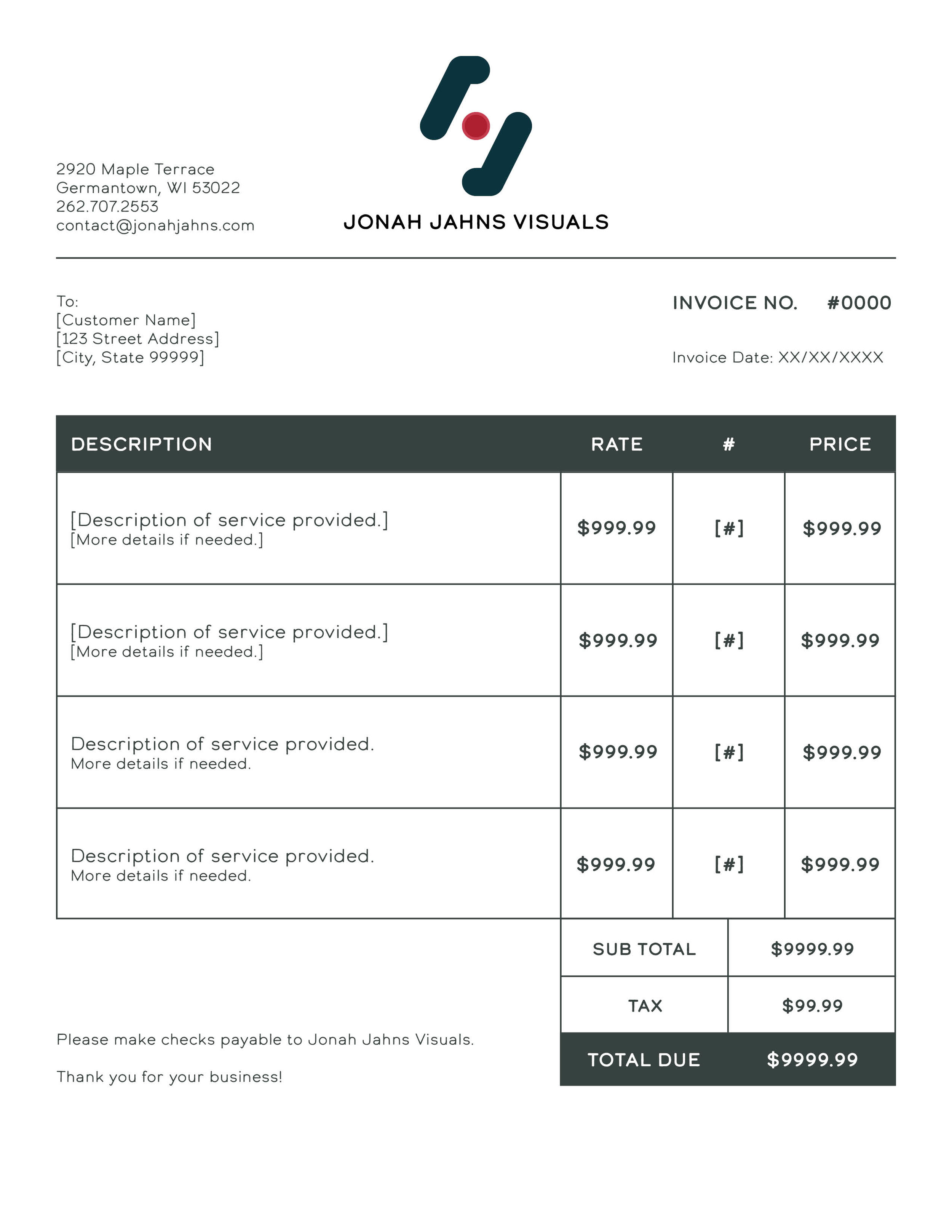 Logo/branding in use on company invoice