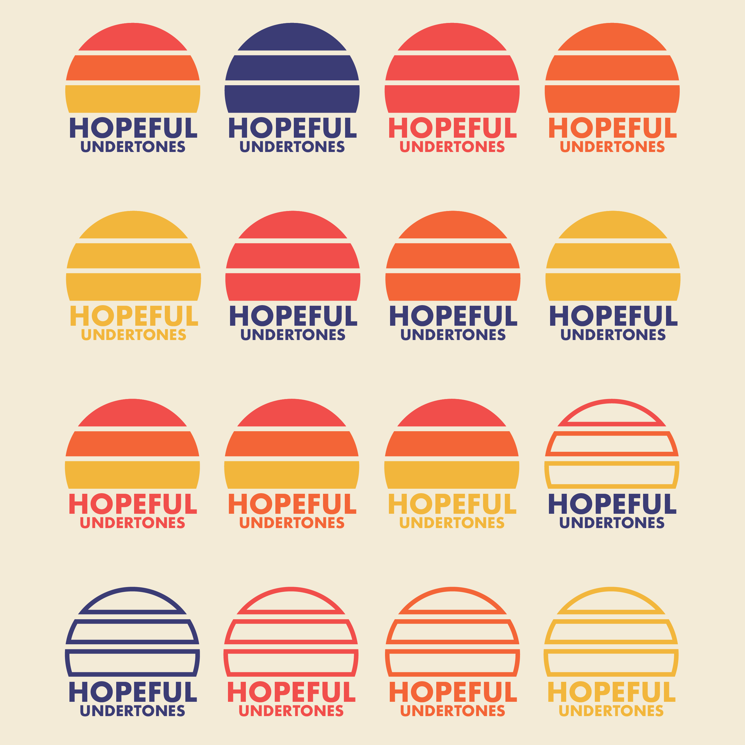 Various ways in which the logo can be presented in different scenarios