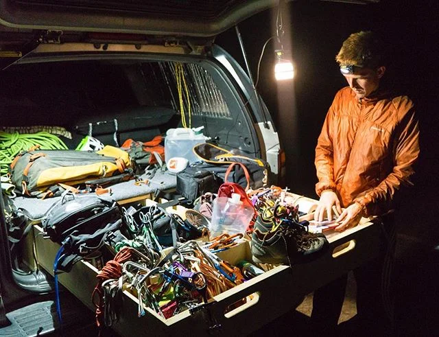 Gearing up for the climb. // Heading back out to Tuolumne this weekend for more rock groping!