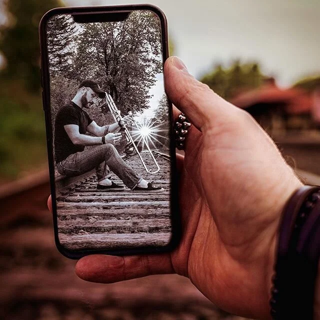Fooling on the tracks at Tanglewood.